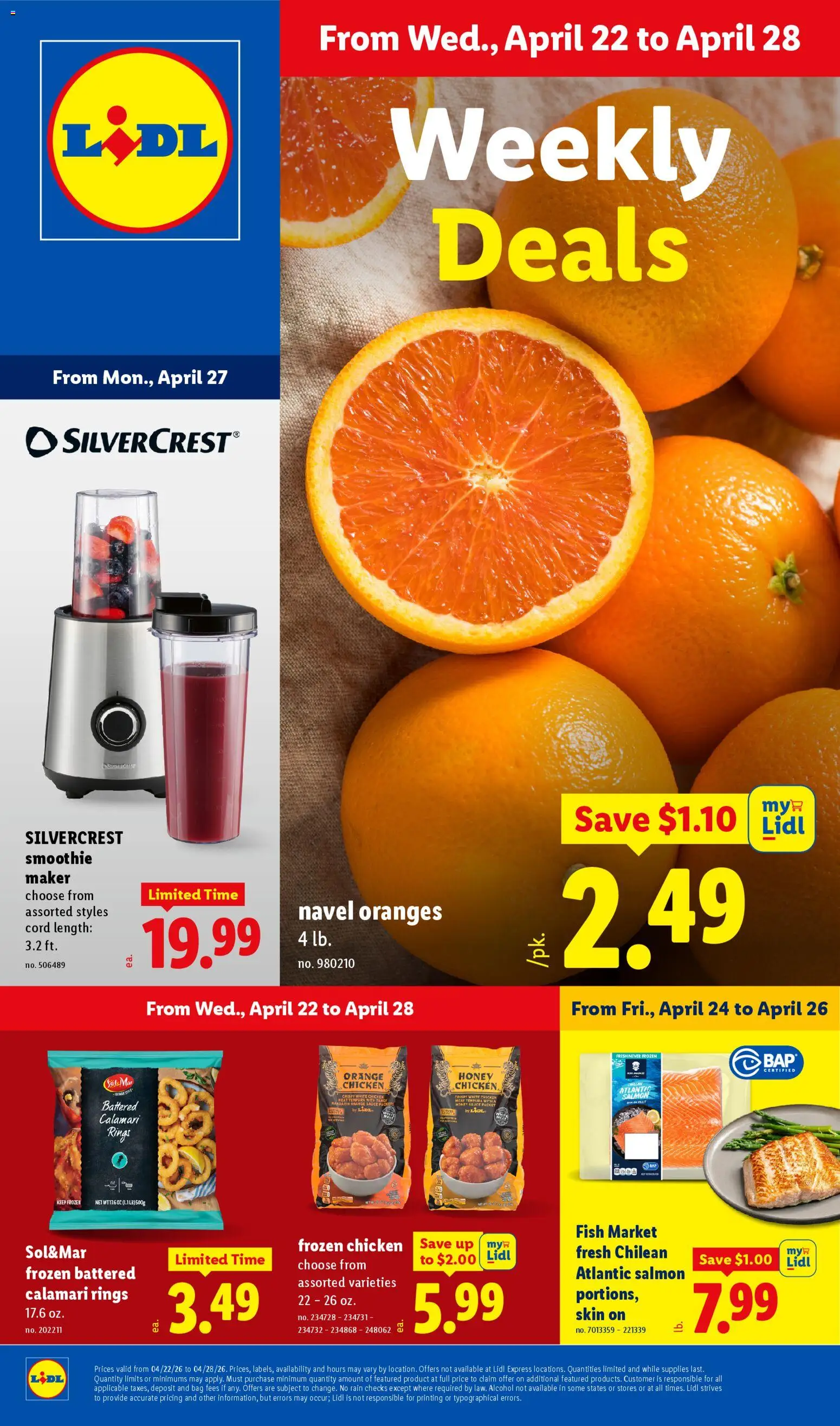 Lidl Weekly Ad - page 1- valid from 04/22/2026