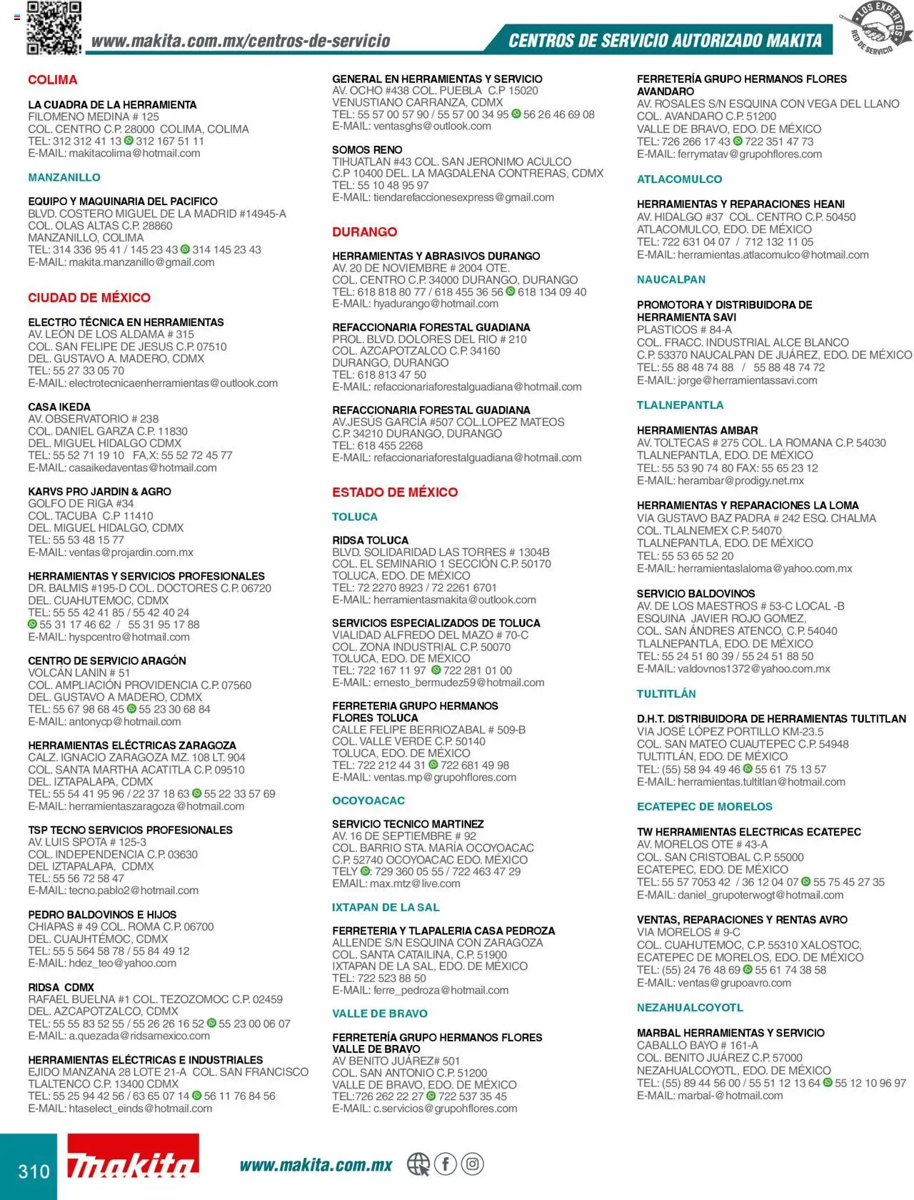 Makita catálogo Accesorios - página 310- válido desde 08/07/2024