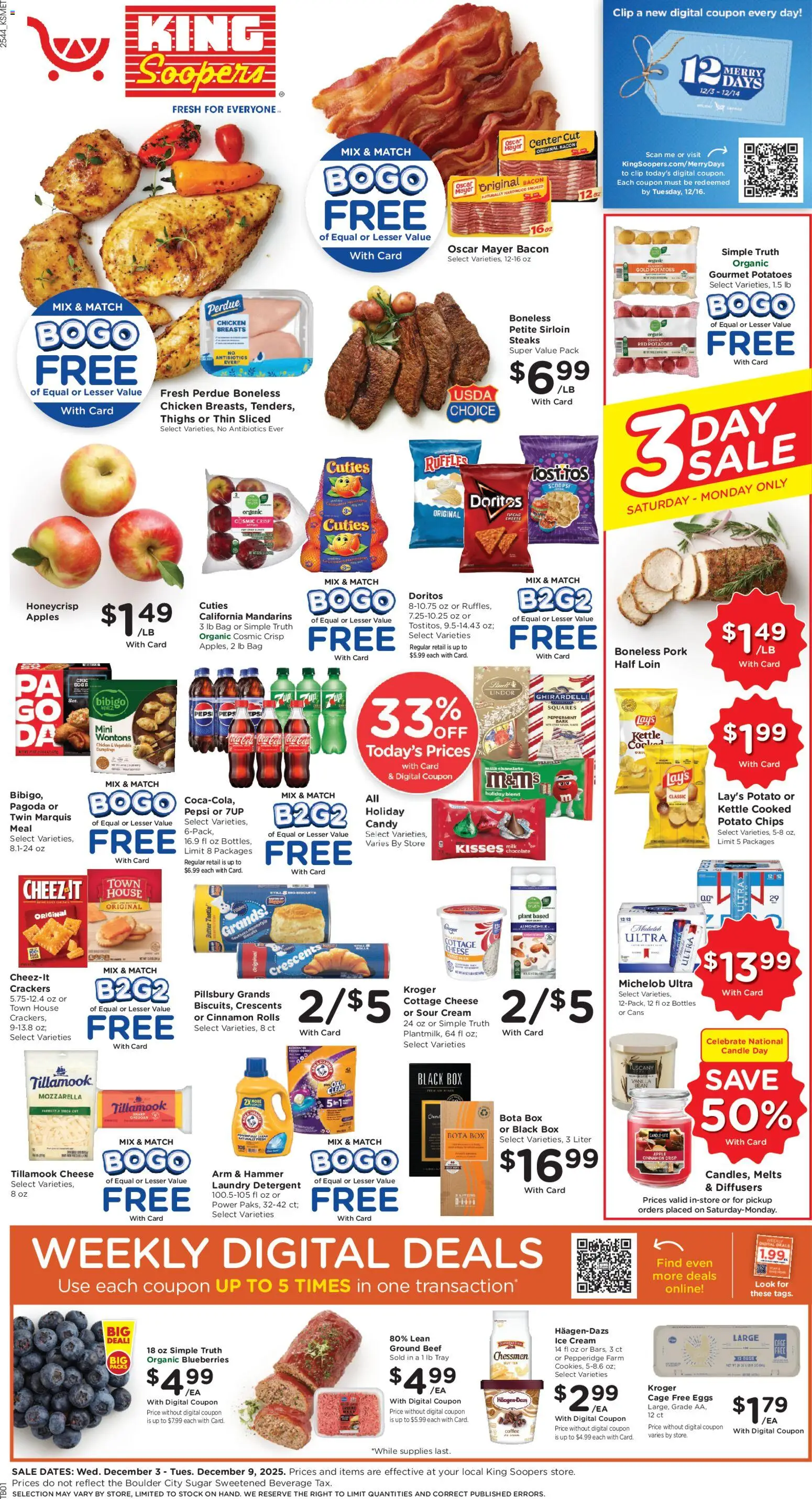 King Soopers Weekly Ad - page 1- valid from 12/03/2025