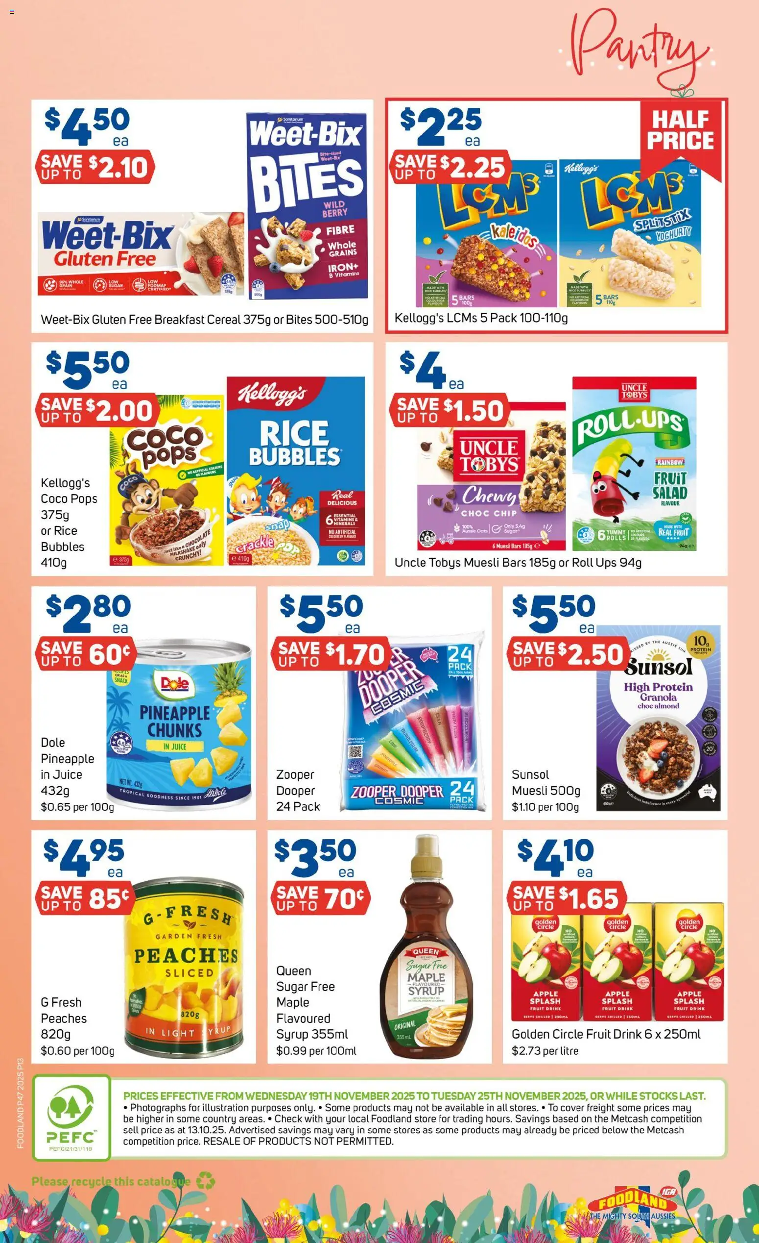 Foodland  Catalogue  - page 13- valid from 19/11/2025