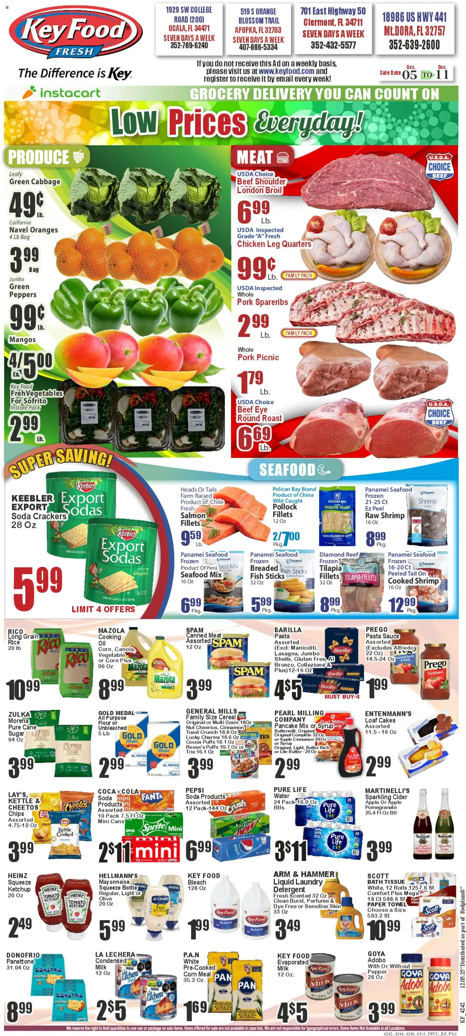 Key Food Weekly Ad - page 1- valid from 12/05/2025