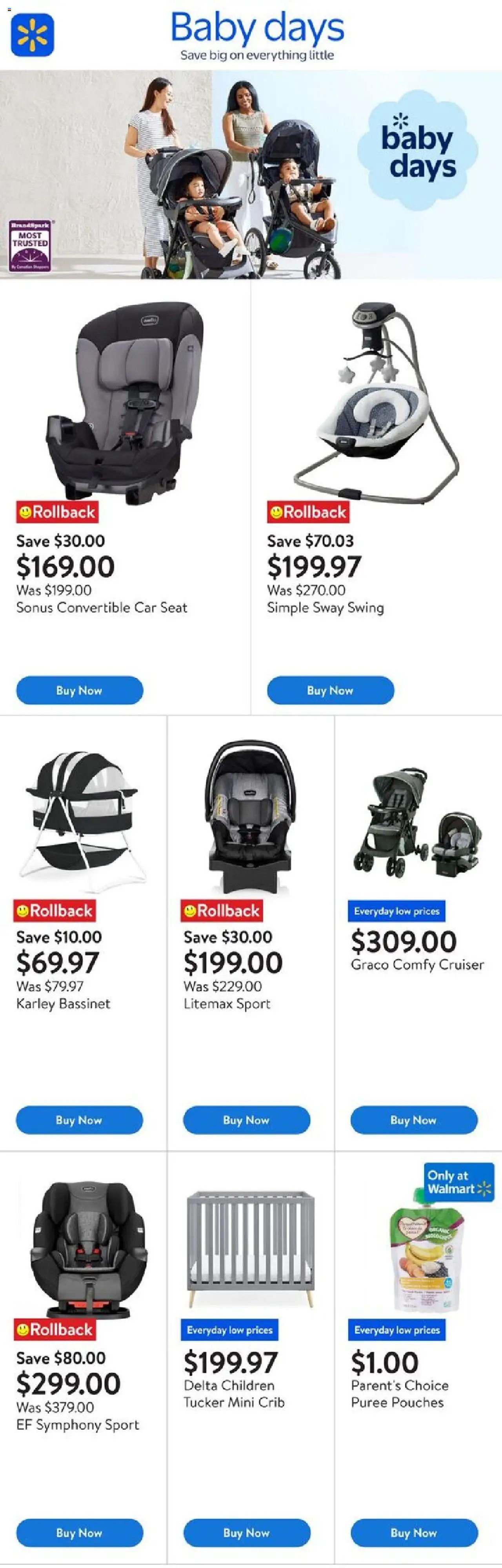 Walmart - Baby Days - page 1- valid from Sep 11, 2025