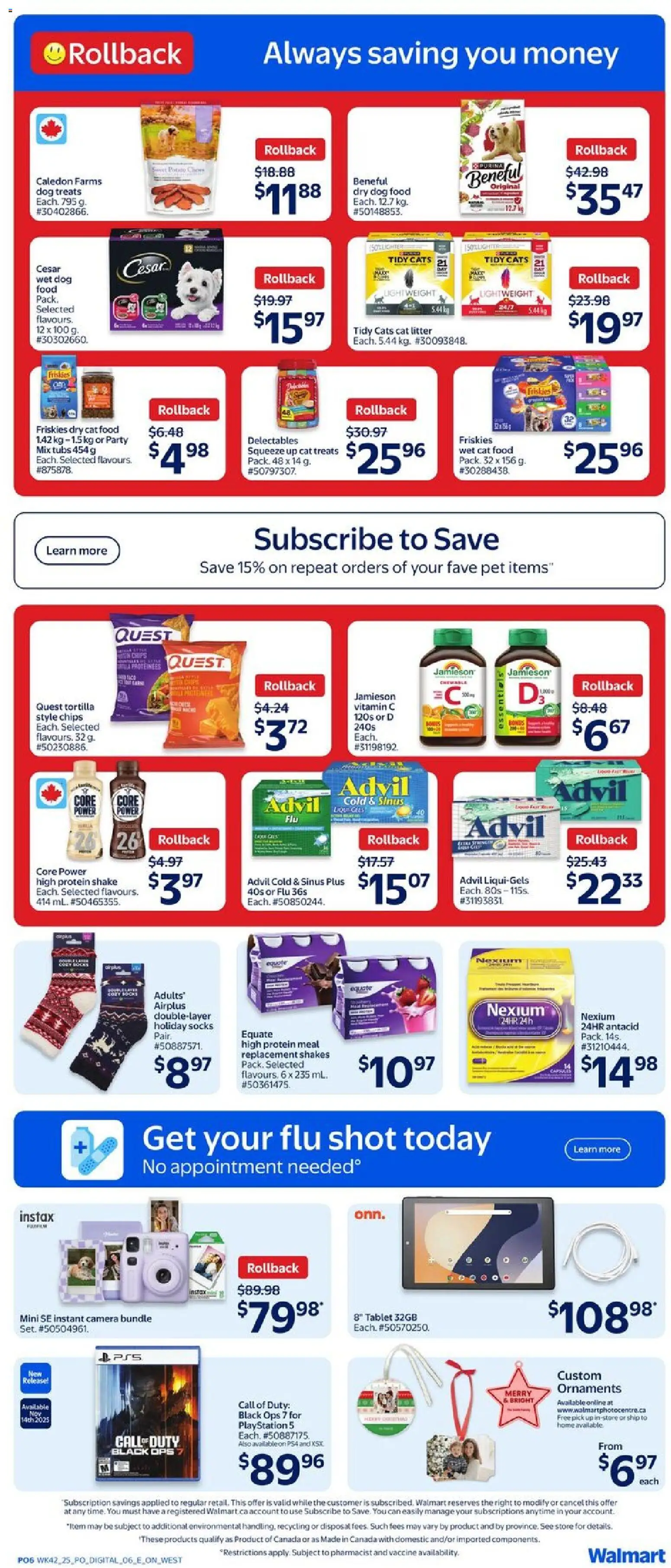 Walmart weekly flyer - page 7- valid from Nov 13, 2025