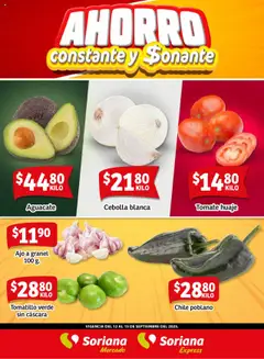 Soriana - Fin de Semana Mercado: Coah, Chih y Dur válido desde 12/09/2025