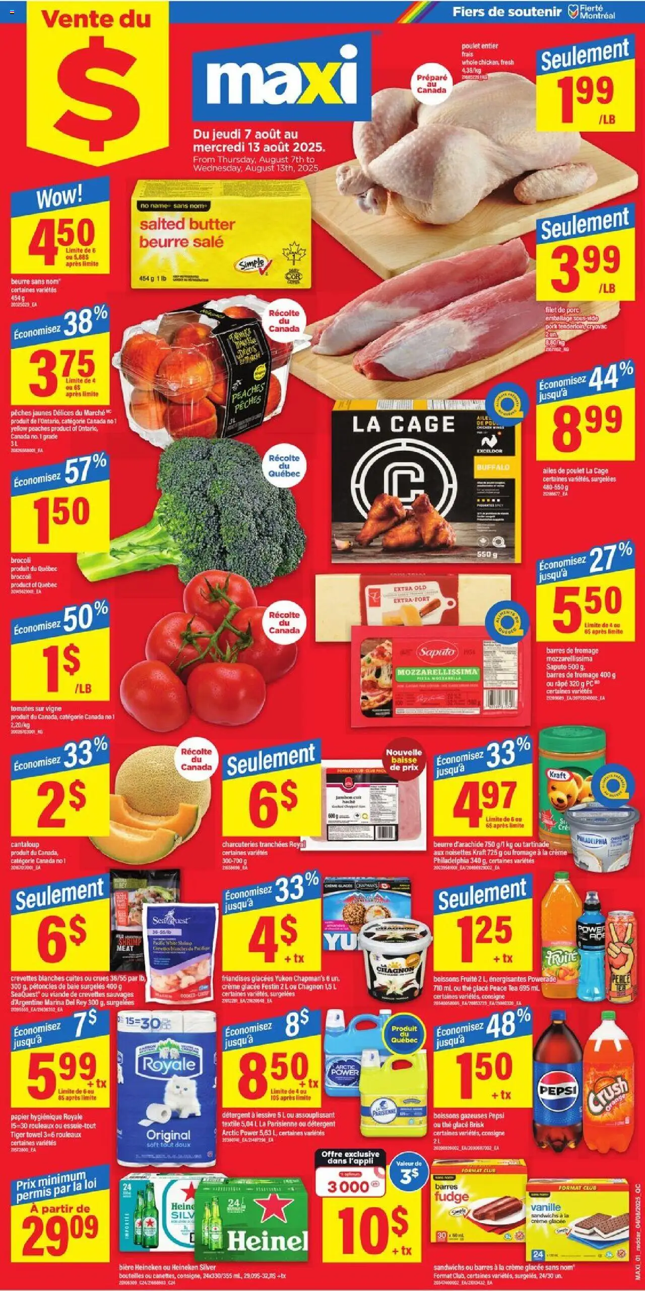 Maxi weekly flyer / circulaire - page 1- valid from Aug 7, 2025