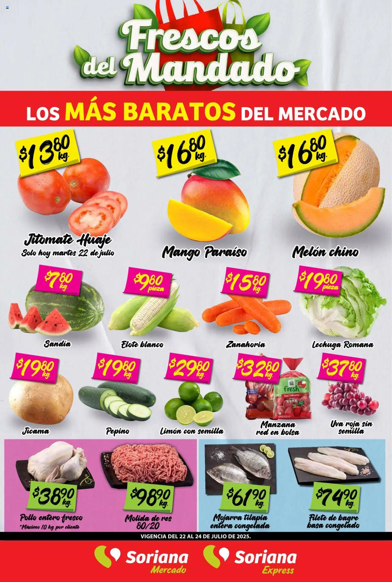 Soriana - Frescos del Mandado Mercado: Saltillo - página 1- válido desde 22/07/2025