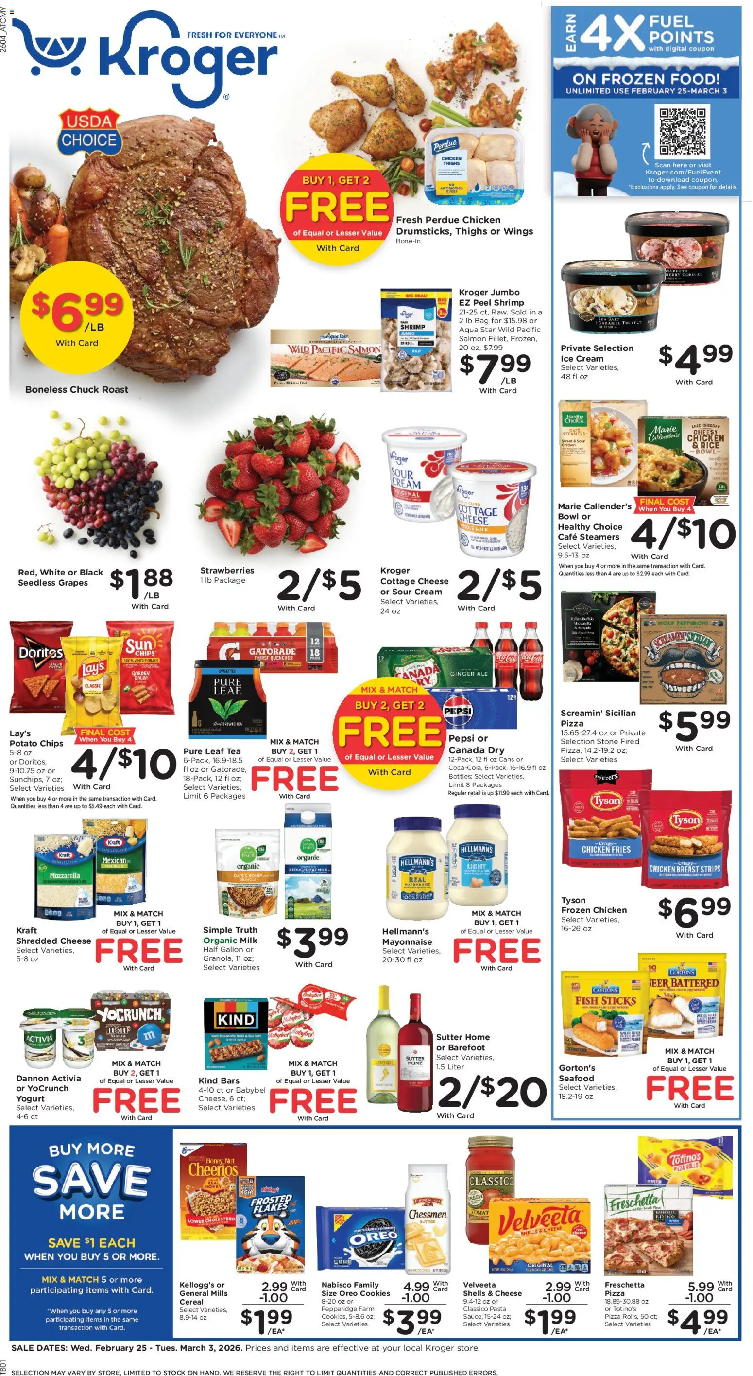 Kroger Weekly Ad - page 1- valid from 02/25/2026