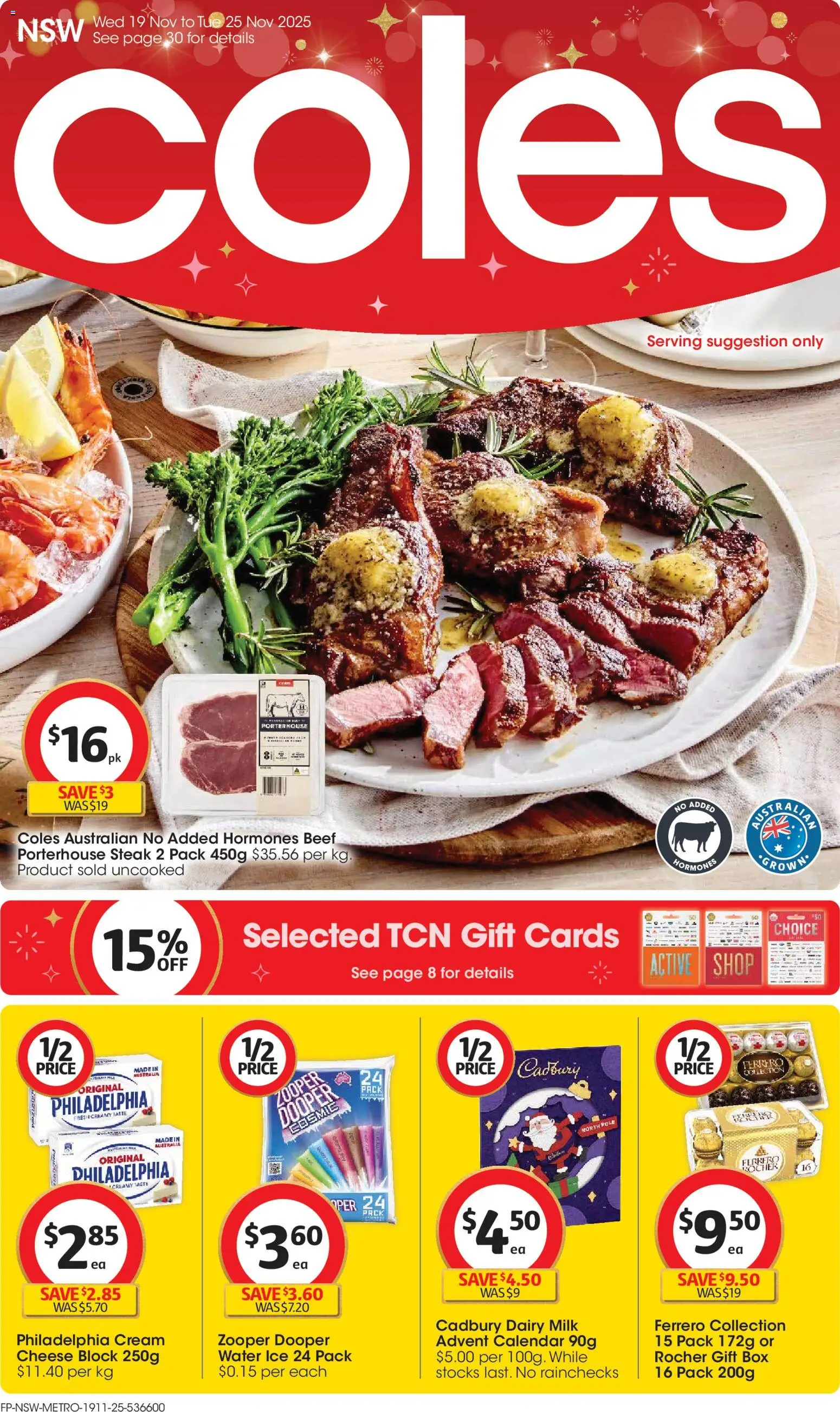 Coles  Catalogue  - page 1- valid from 19/11/2025
