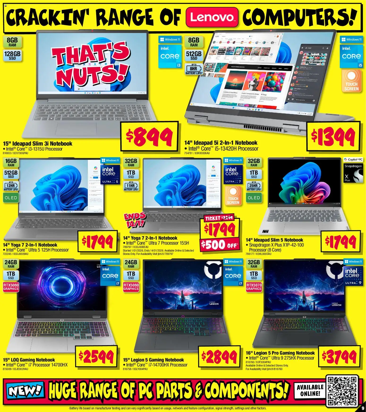 JB Hi-Fi - School time sellout on computers - page 9- valid from 08/01/2026