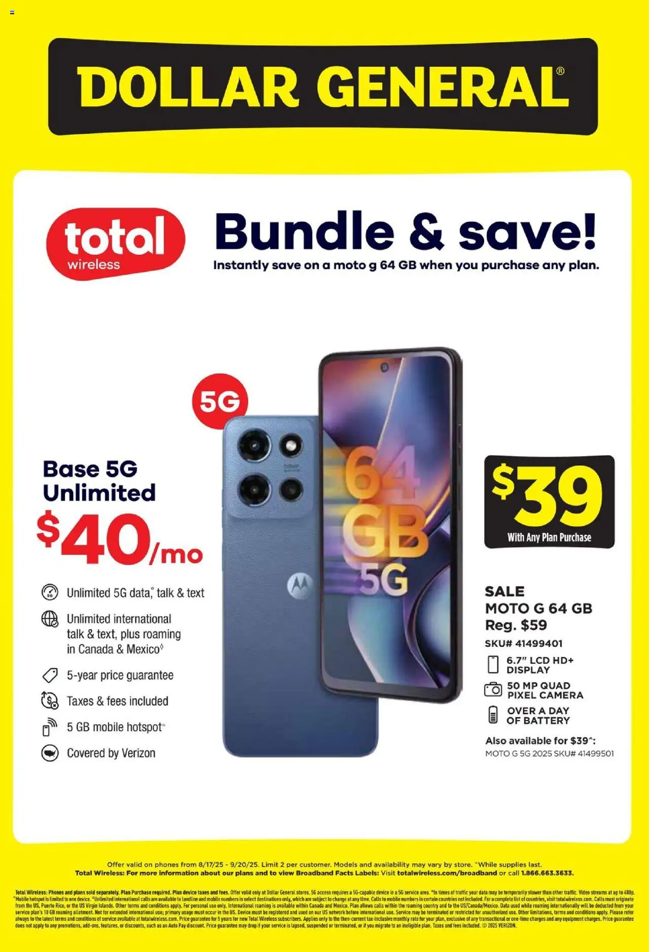 Dollar General Bundle & Save - page 1- valid from 08/17/2025
