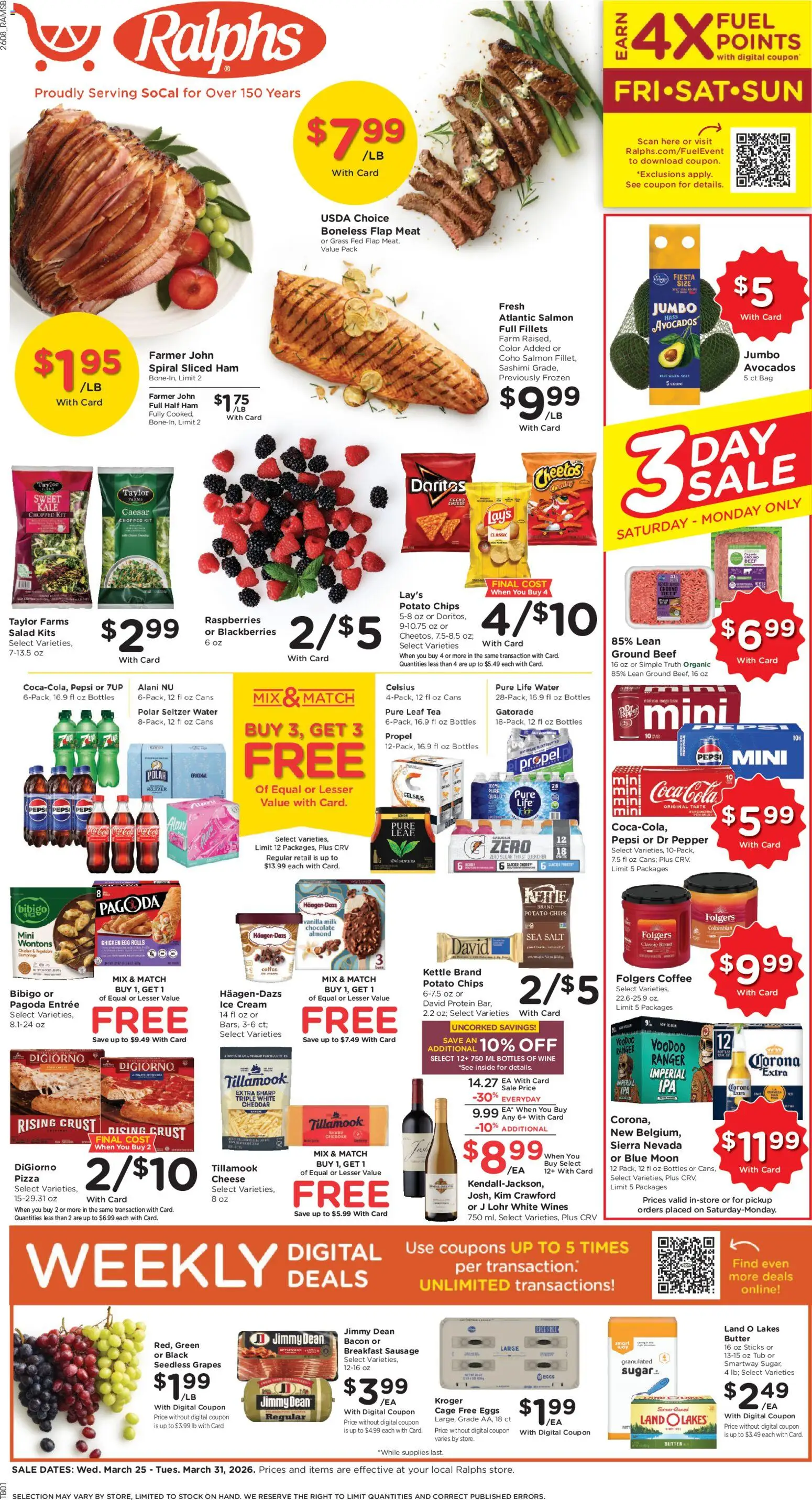 Ralphs Weekly Ad - page 1- valid from 03/25/2026