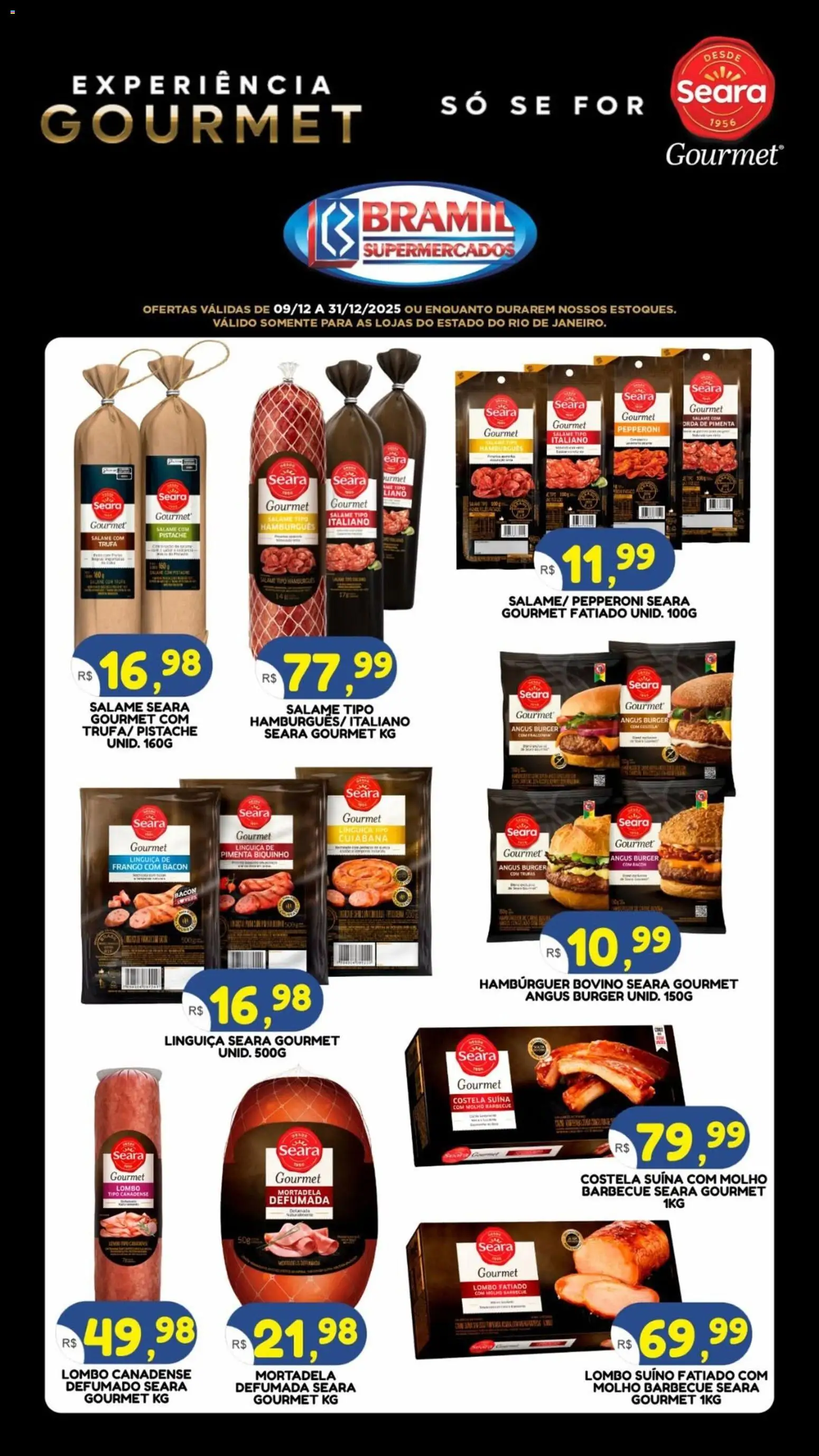 Bramil Supermercados - Ofertas Seara Gourmet - página 1- válido a partir de 09/12/2025
