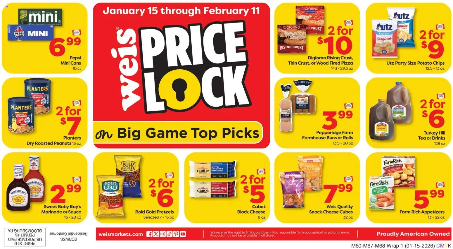 Weis Weekly Circular - NJ - page 1- valid from 01/15/2026