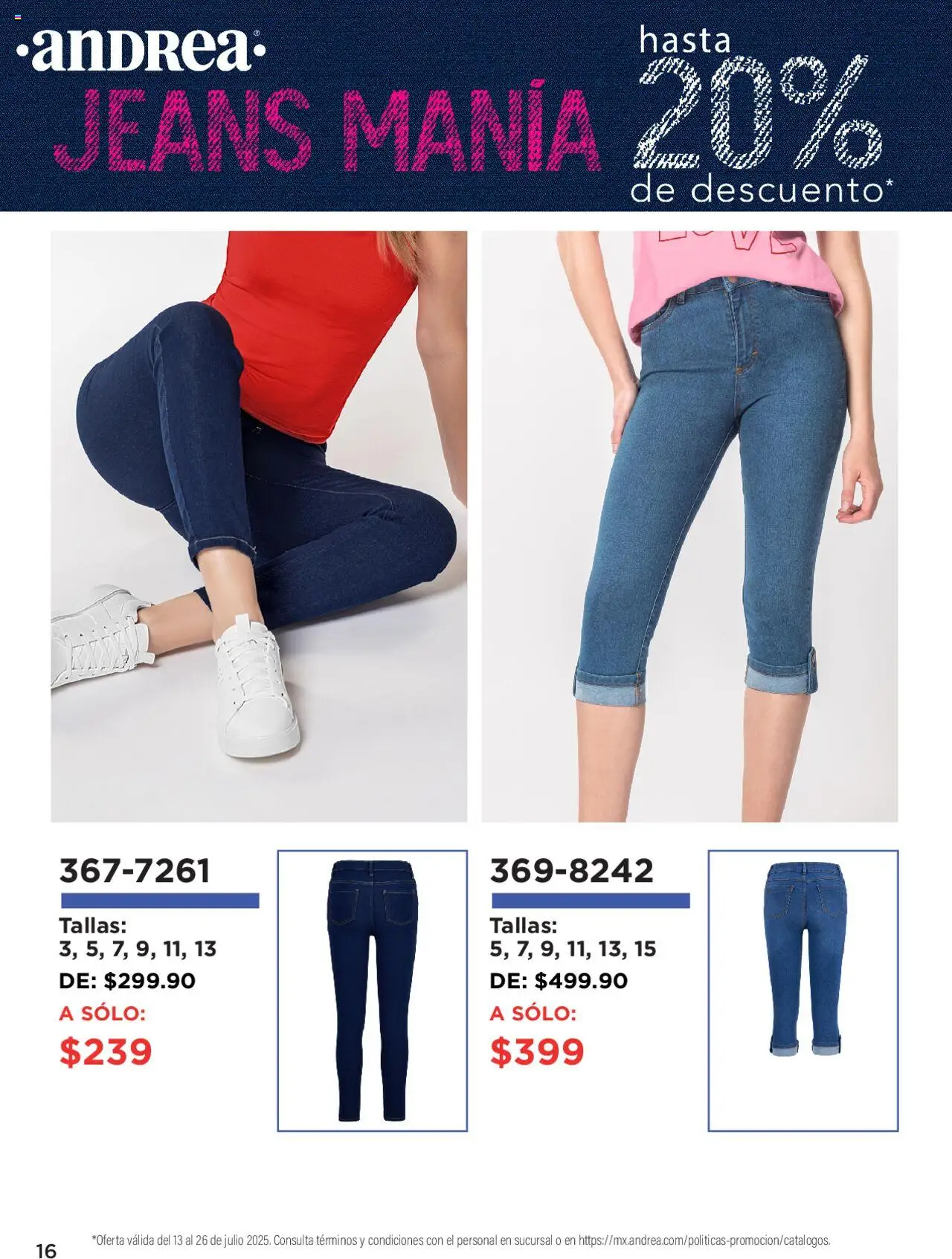 Andrea catálogo Denim Manía - página 16- válido desde 13/07/2025