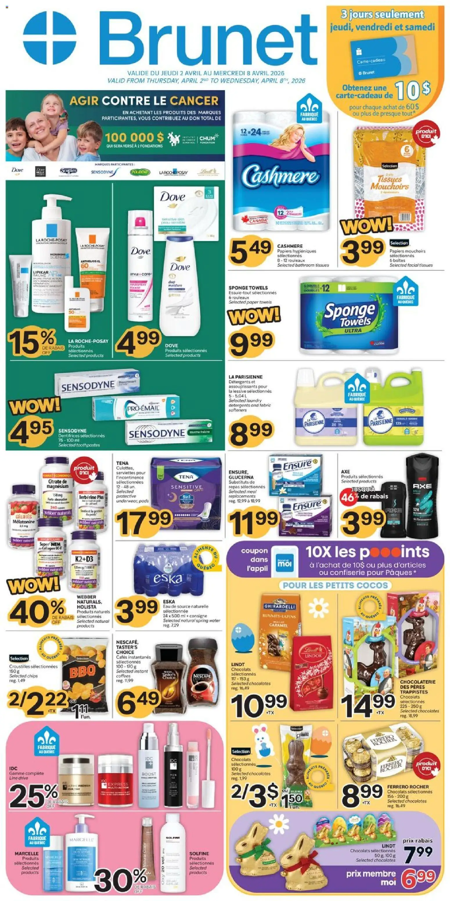 Brunet weekly flyer / circulaire - page 1- valid from Apr 2, 2026
