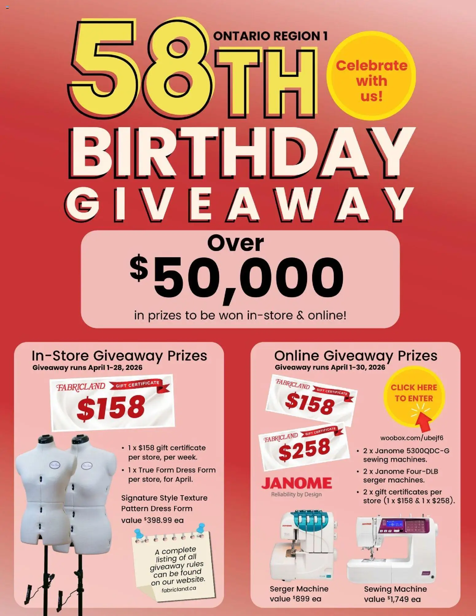 Fabricland weekly flyer / circulaire - page 2- valid from Apr 1, 2026