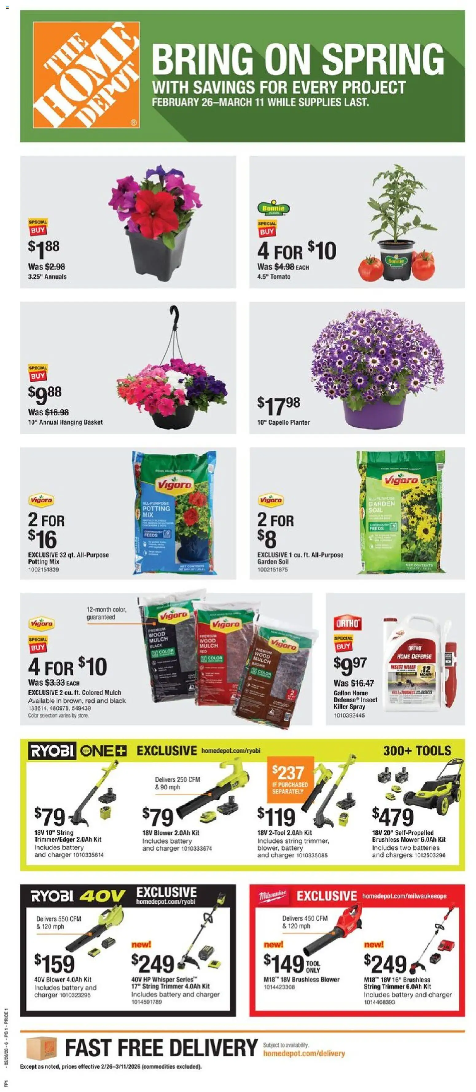Home Depot Local Ad - AZ - page 1- valid from 02/26/2026
