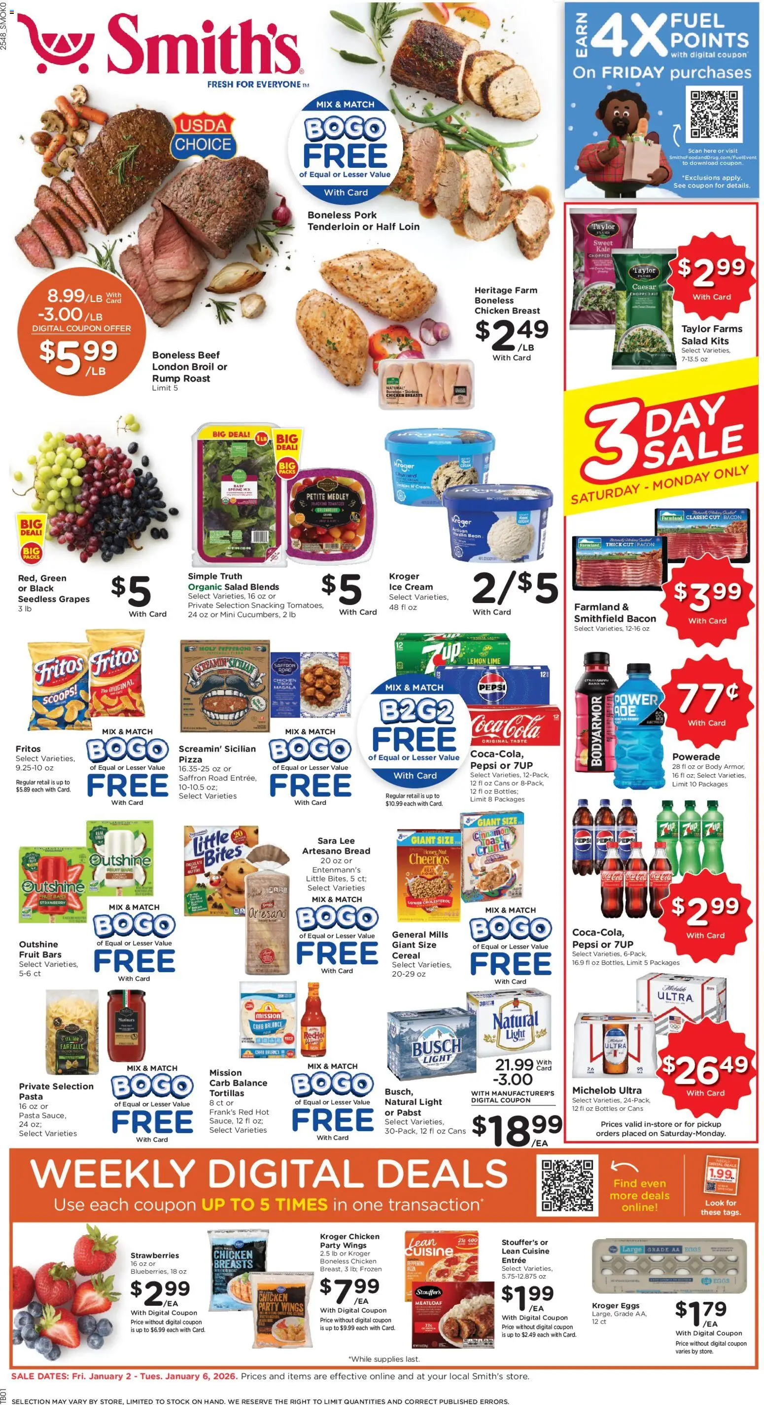 Smith's Weekly Ad - WY - page 1- valid from 01/02/2026