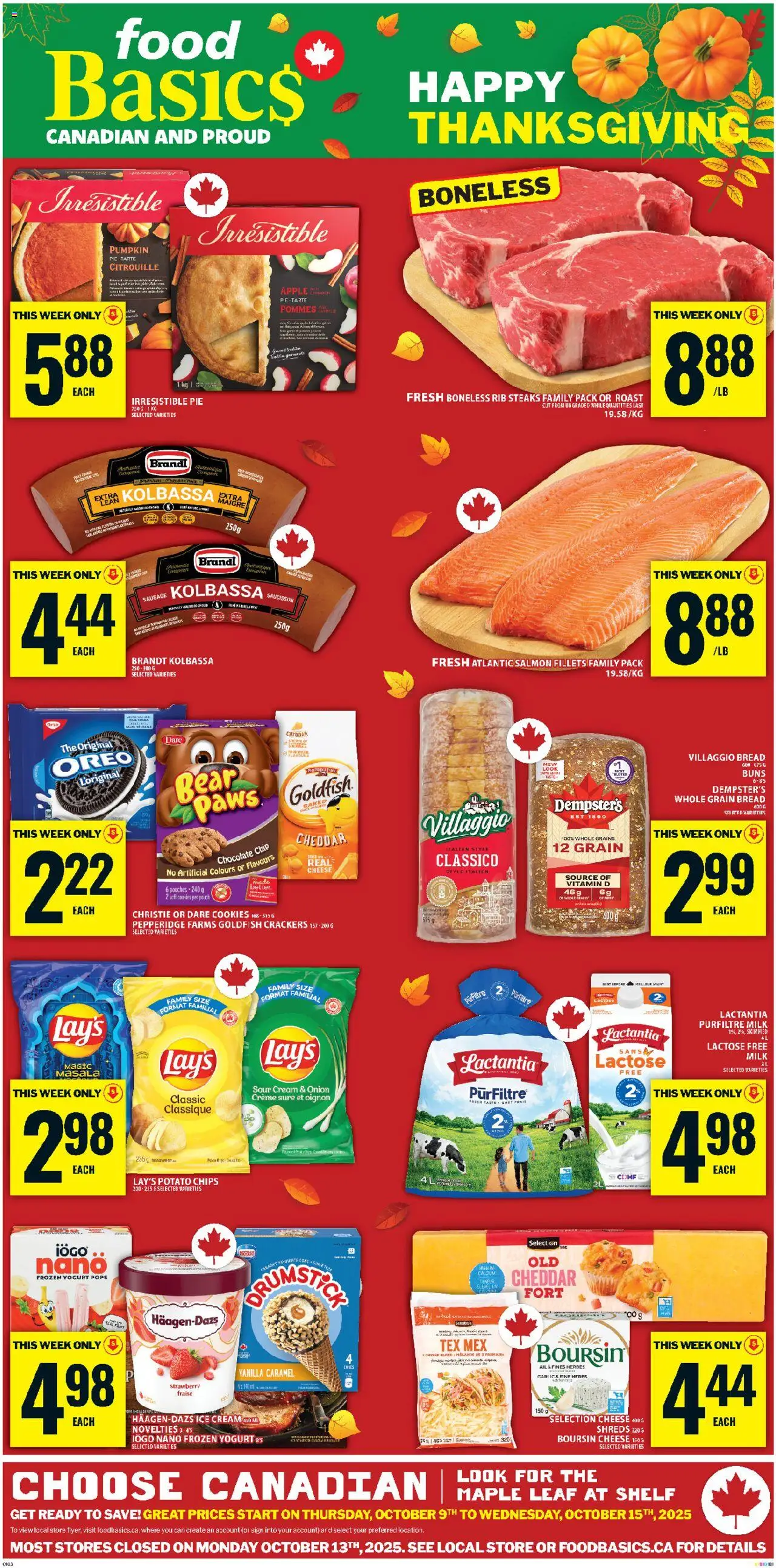 Food Basics weekly flyer / circulaire - page 1- valid from Oct 9, 2025