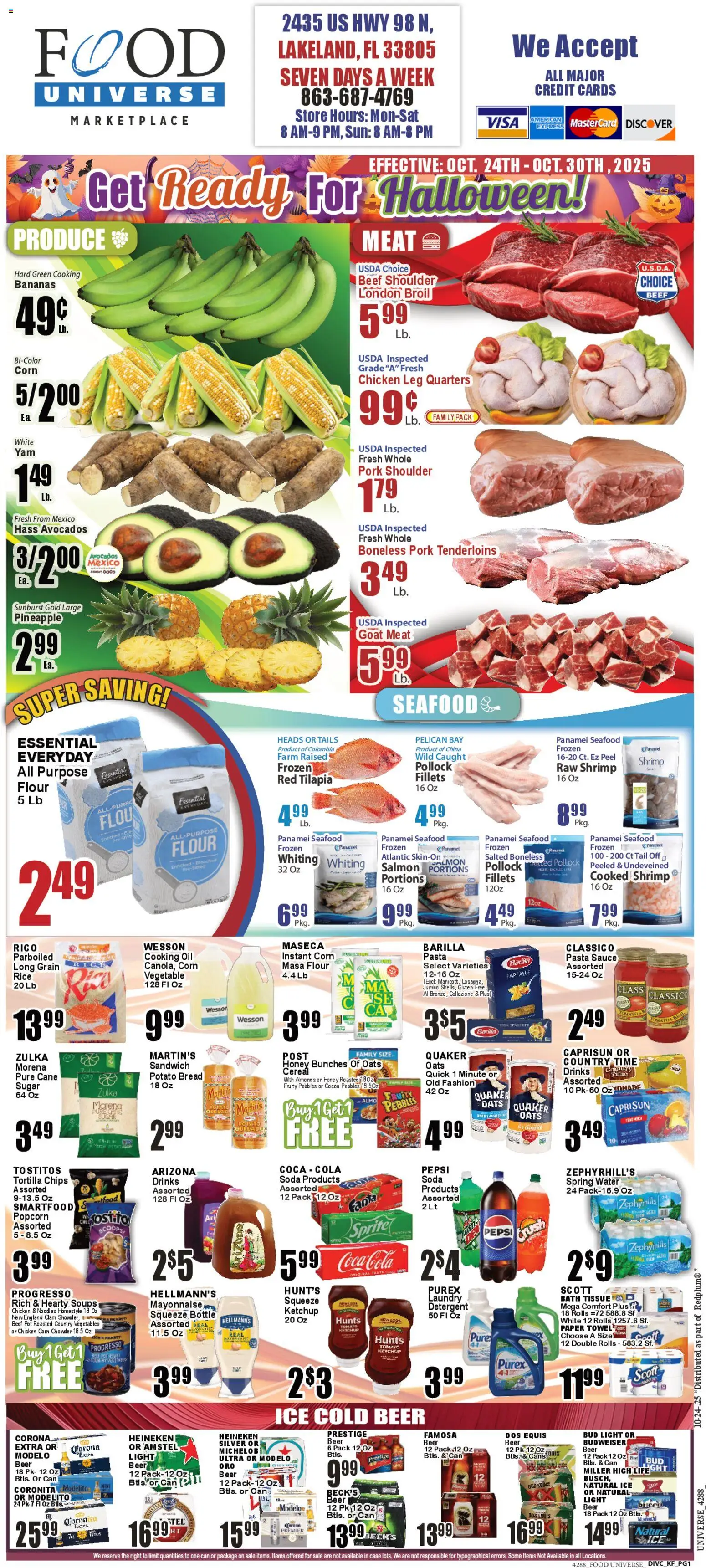 Food Universe Weekly Ad - page 1- valid from 10/24/2025
