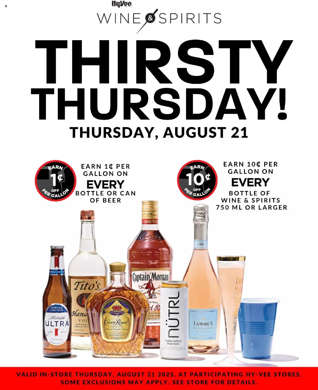 HyVee Thirsty Thursday - page 1- valid from 08/21/2025
