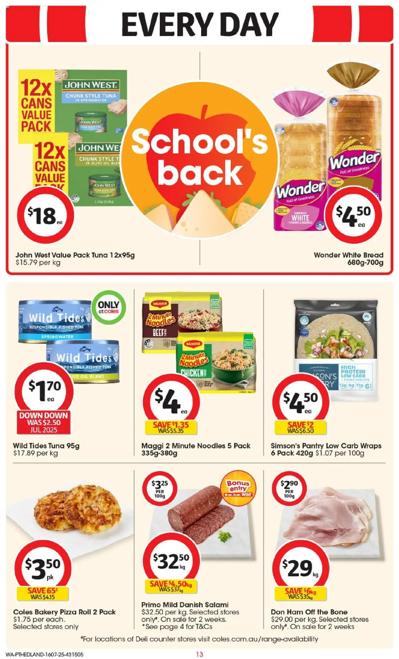 Coles Catalogue PT Hedland - page 13- valid from 16/07/2025