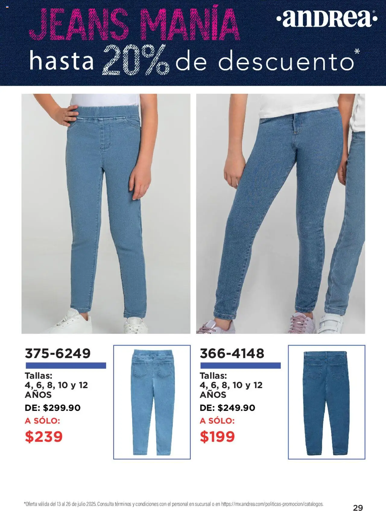 Andrea catálogo Denim Manía - página 29- válido desde 13/07/2025