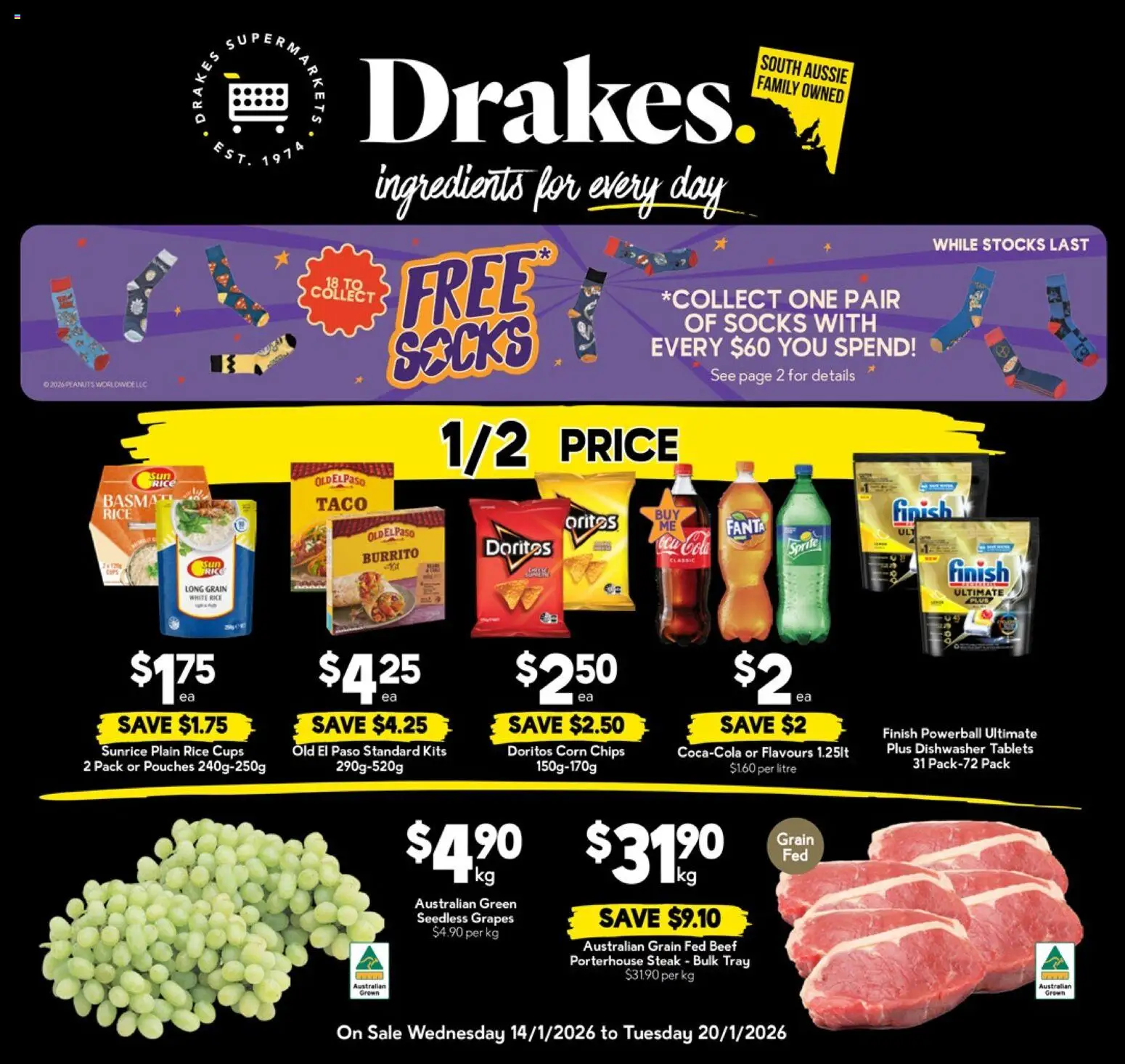 Drakes Catalogue SA - page 1- valid from 14/01/2026