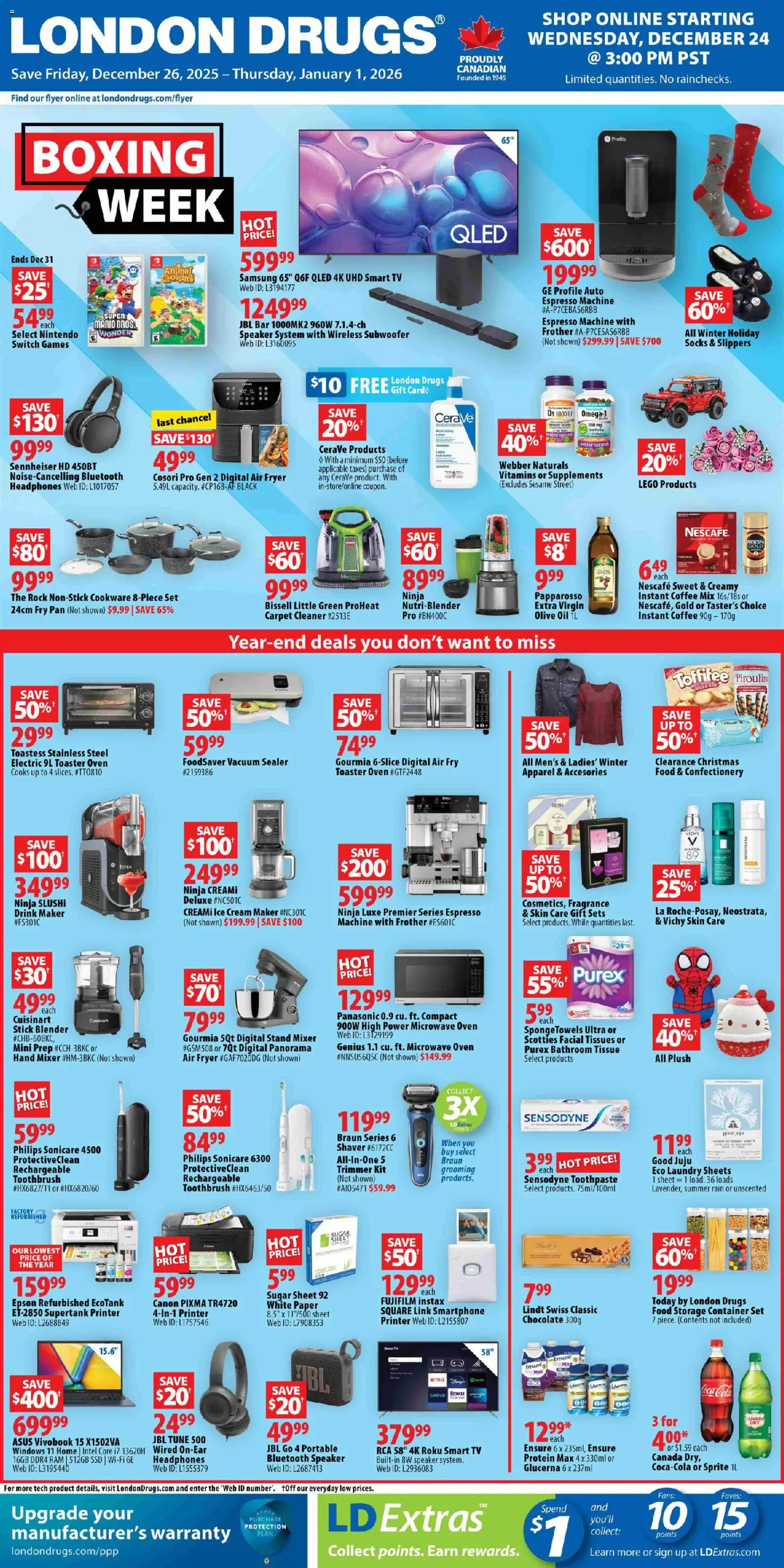London Drugs weekly flyer / circulaire - page 1- valid from Dec 26, 2025