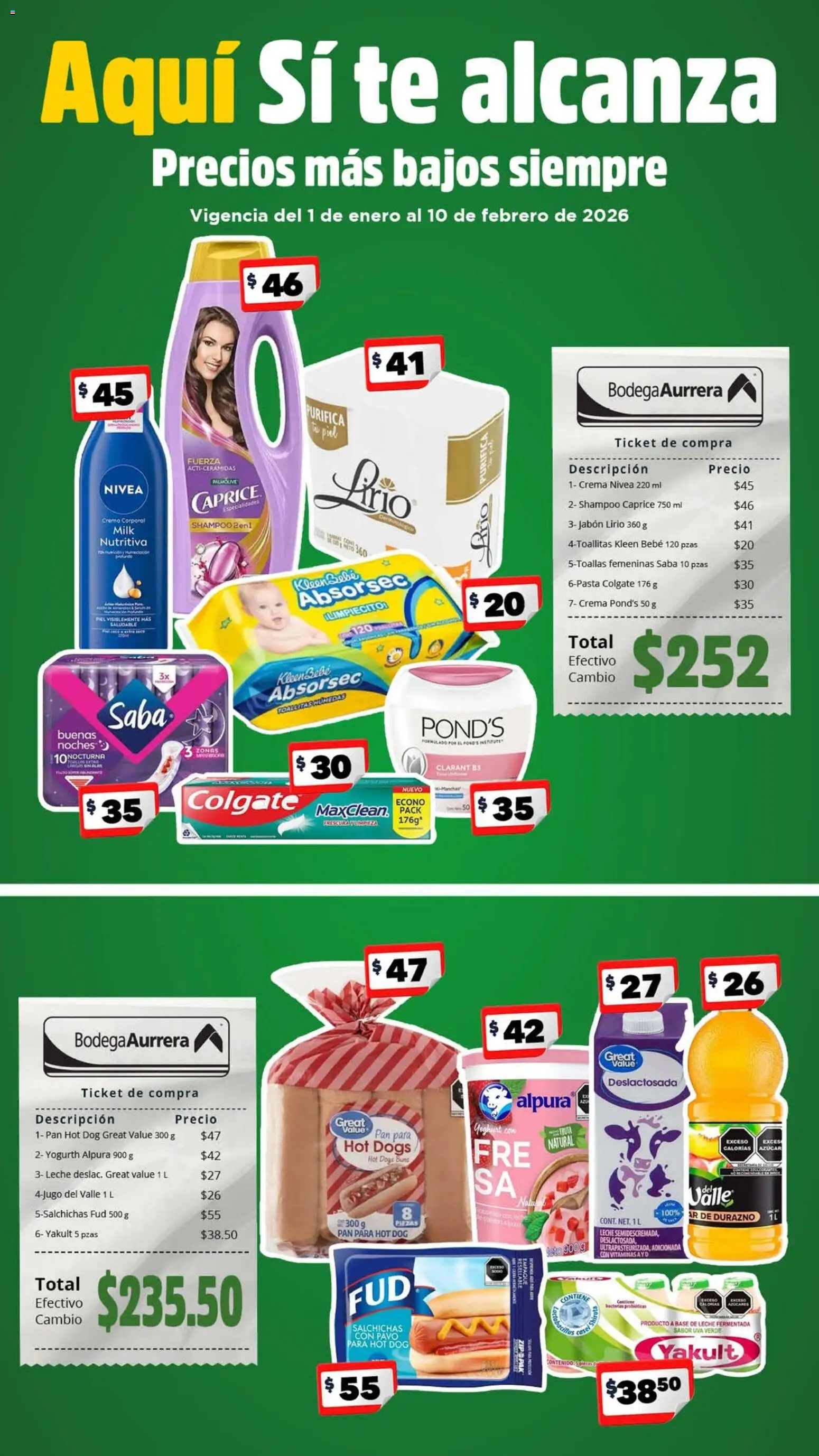 Bodega Aurrerá folleto Precios más bajos siempre - página 1- válido desde 01/01/2026