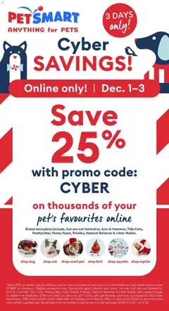 Preview Petsmart - Cyber Monday valid from Dec 1, 2025