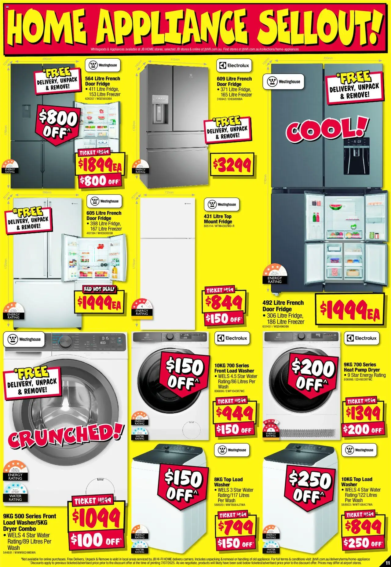 JB Hi-Fi Home Appliance Sellout - page 11- valid from 17/07/2025