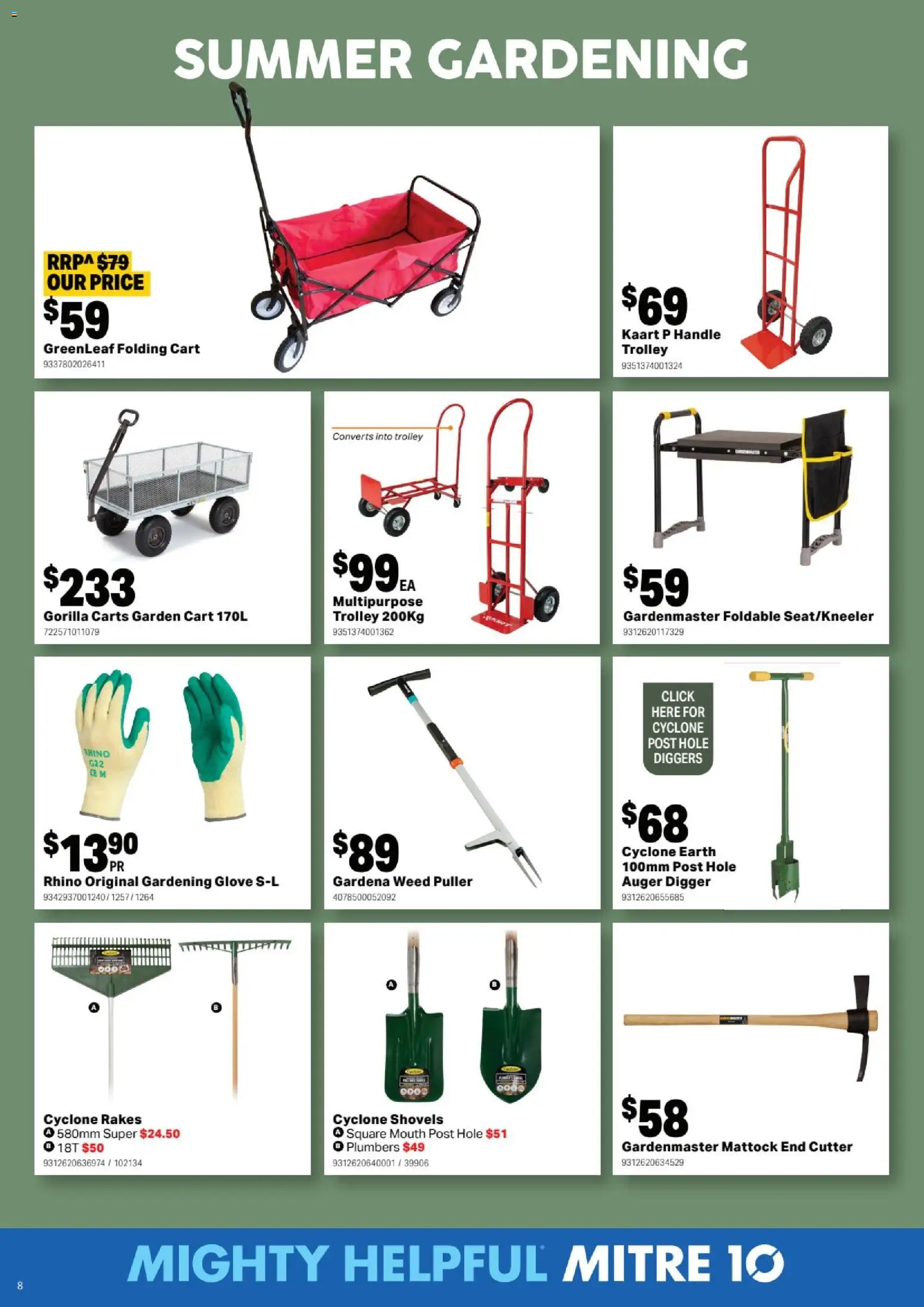 Mitre 10  Catalogue  - page 8- valid from 07/01/2026