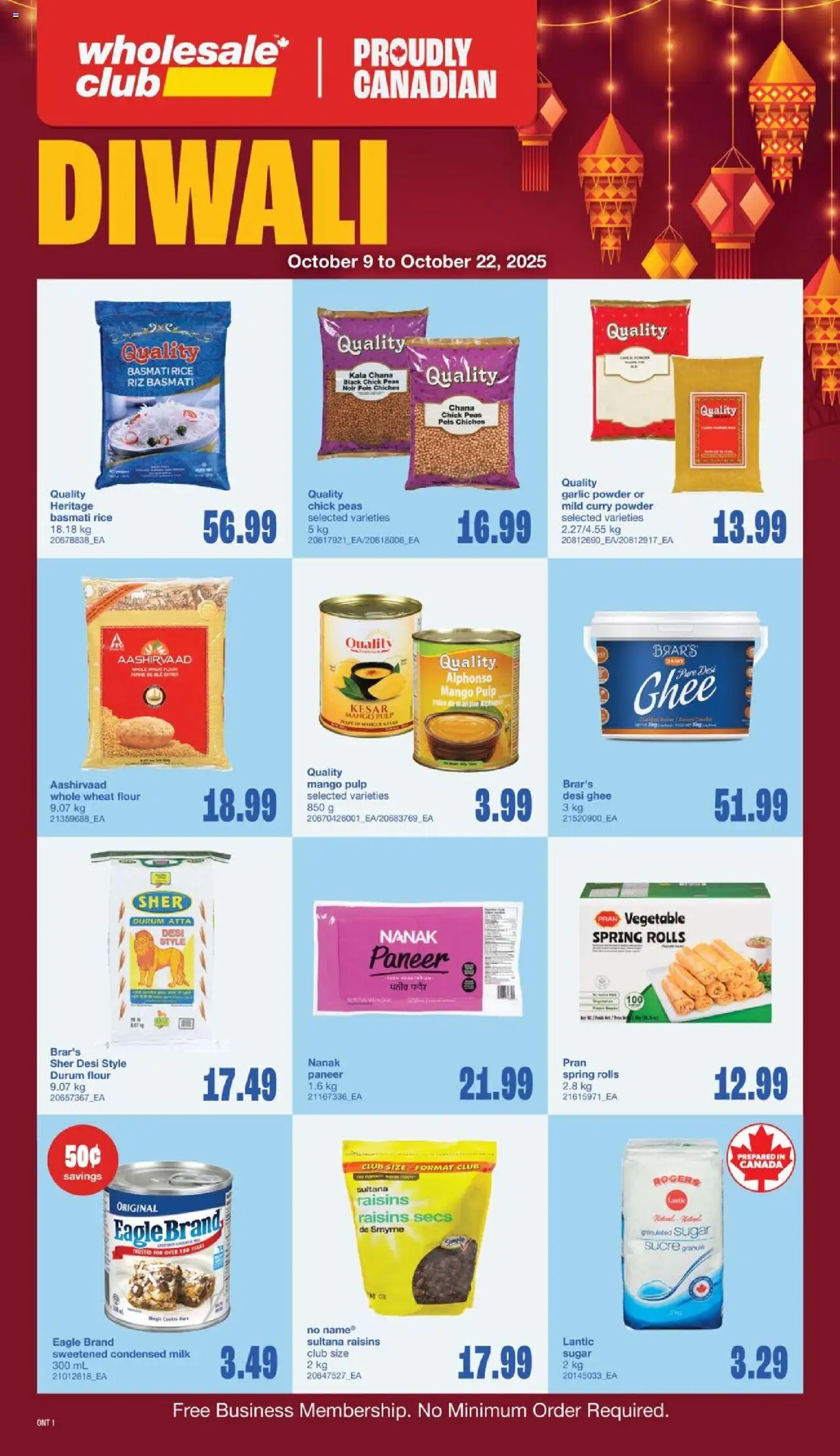 Wholesale Club flyer - Diwali - page 1- valid from Oct 9, 2025