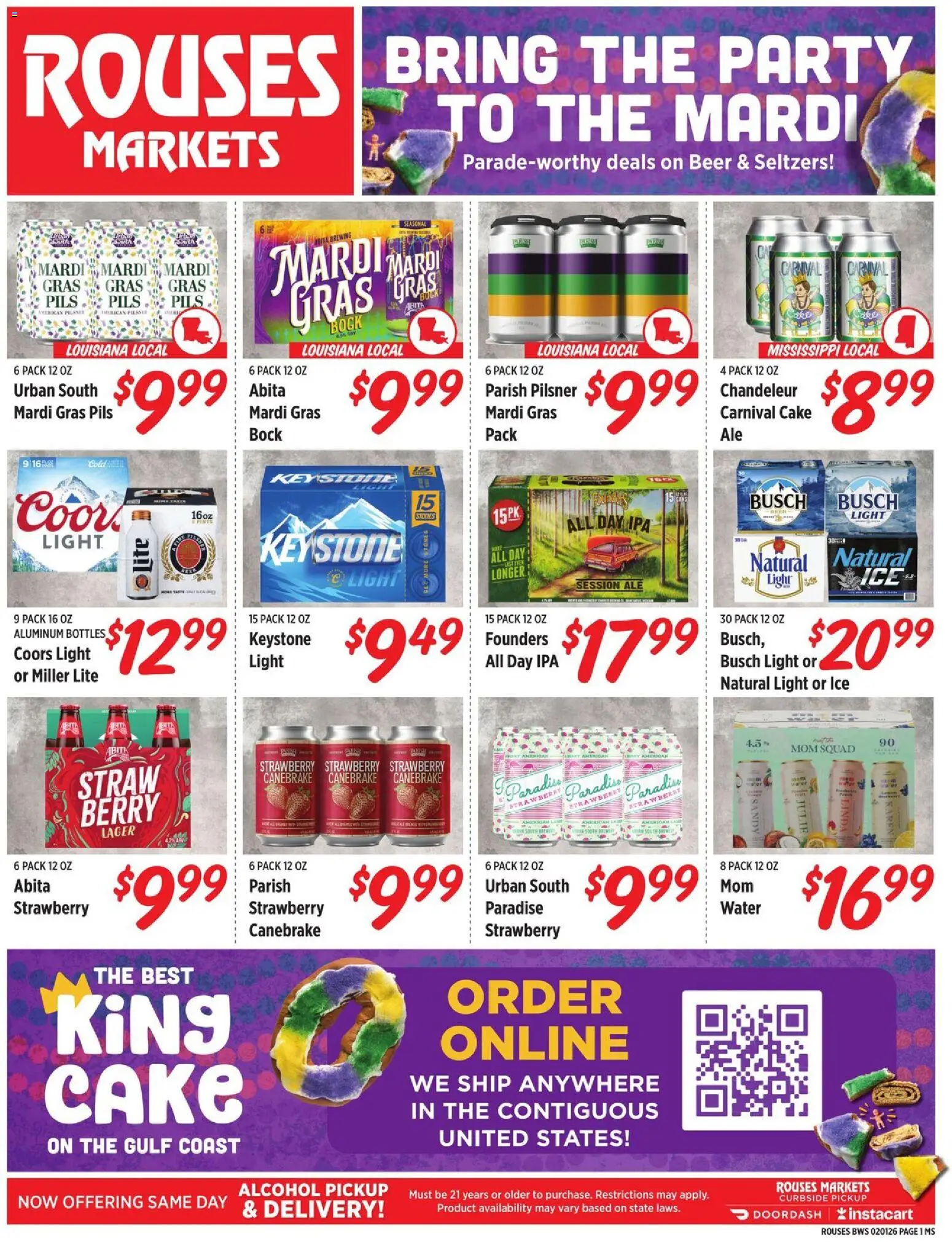 Rouses Alcohol - page 1- valid from 02/01/2026