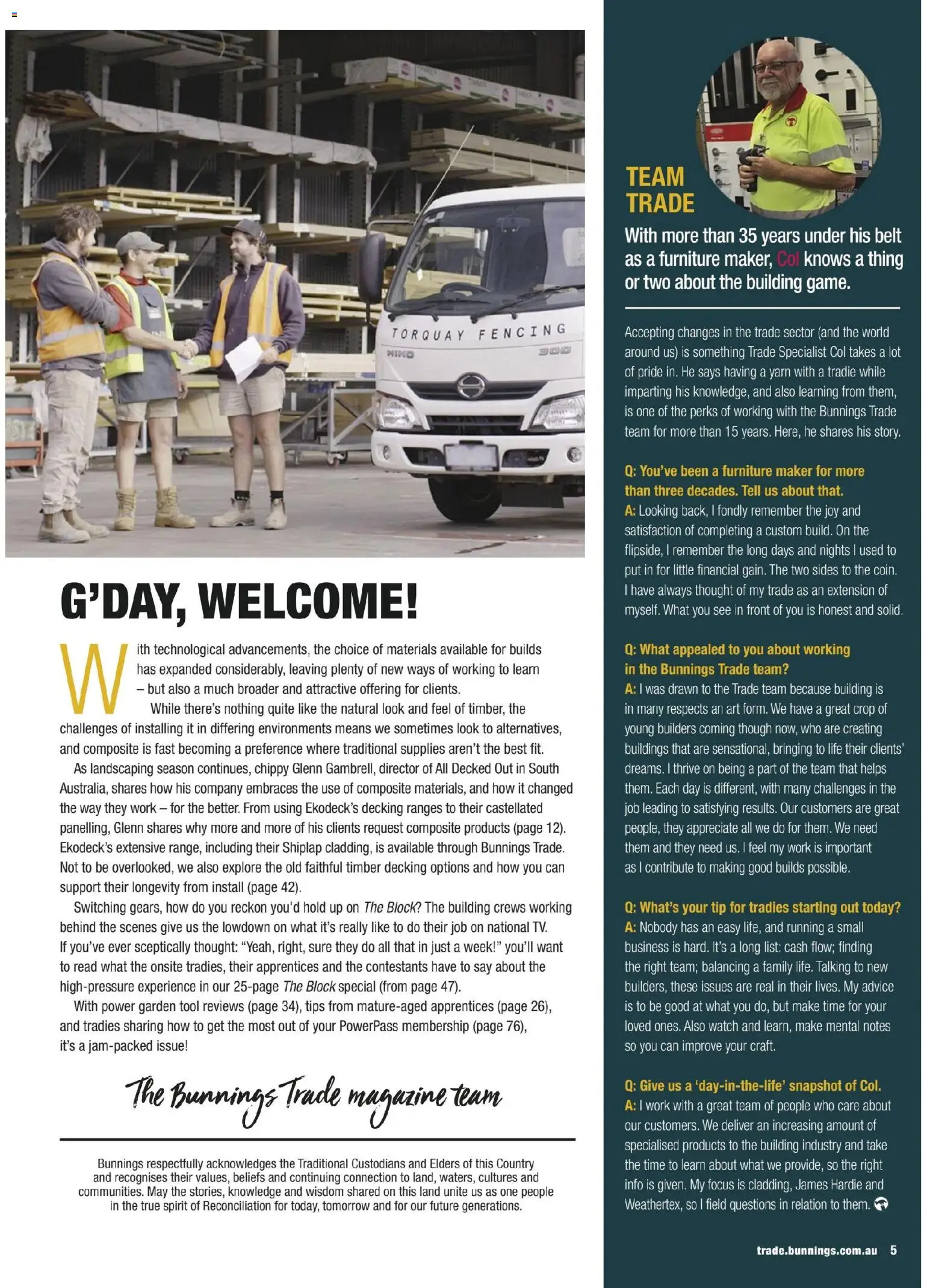 Bunnings Warehouse Trade Magazine November 2025 - page 5- valid from 01/11/2025