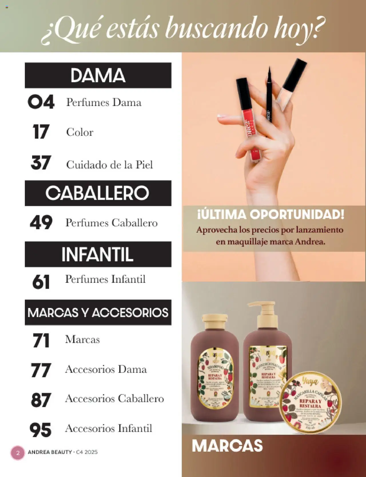 Andrea - Catálogo Beauty Campaña 4 - página 2- válido desde 13/07/2025