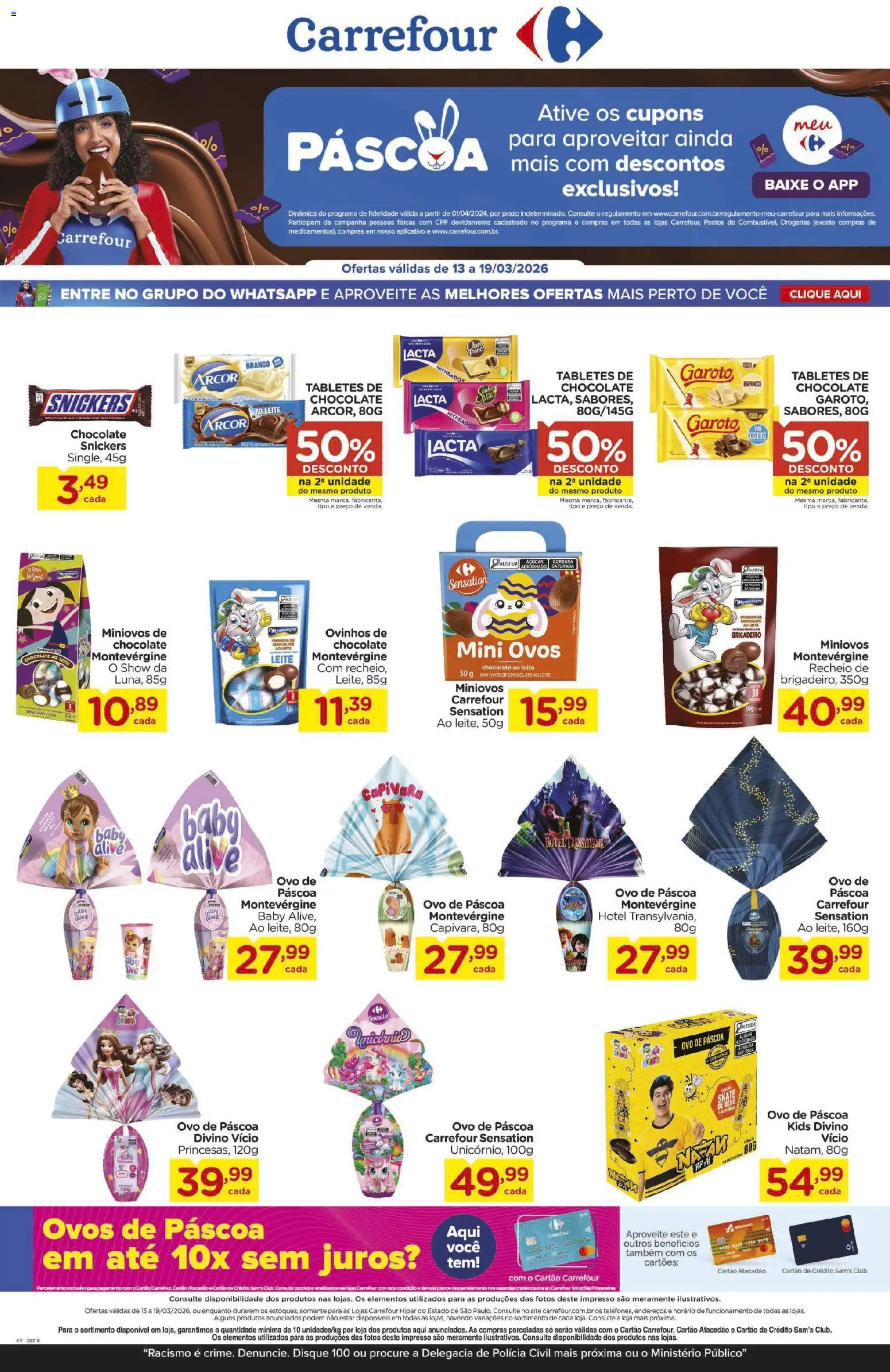 Carrefour ofertas Especial Páscoa - página 1- válido a partir de 13/03/2026
