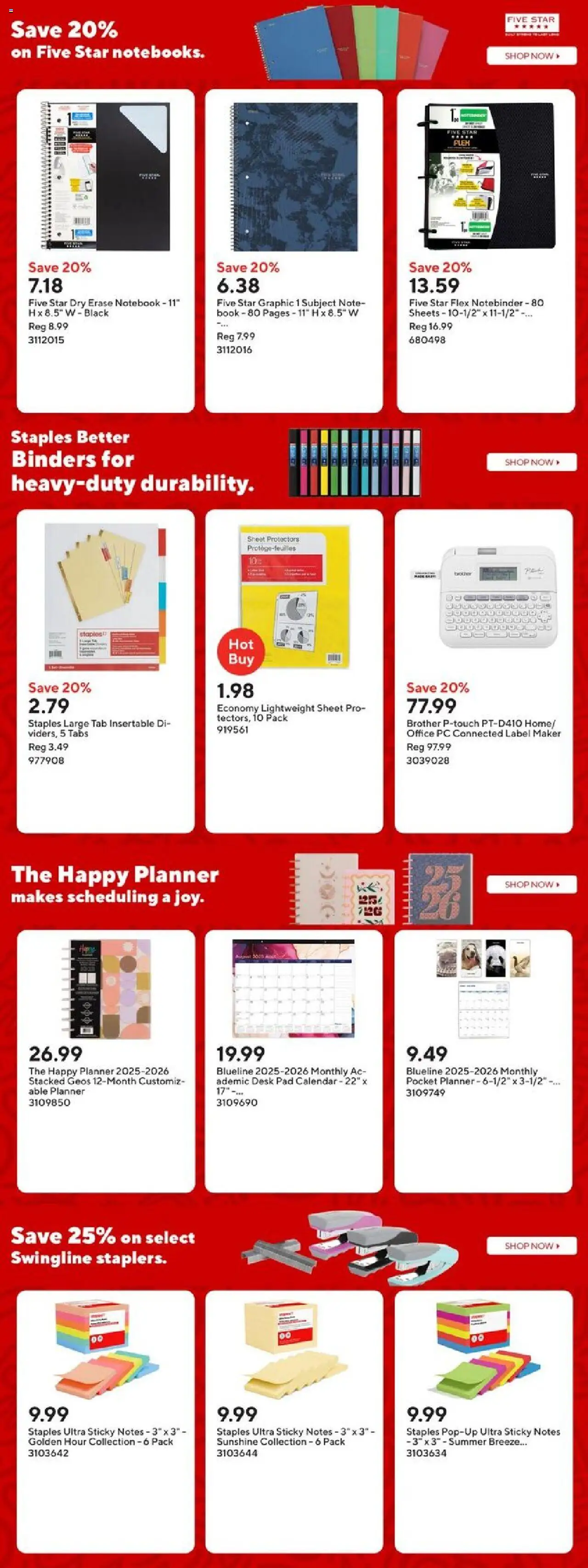 Staples weekly flyer / circulaire - page 13- valid from Jul 18, 2025