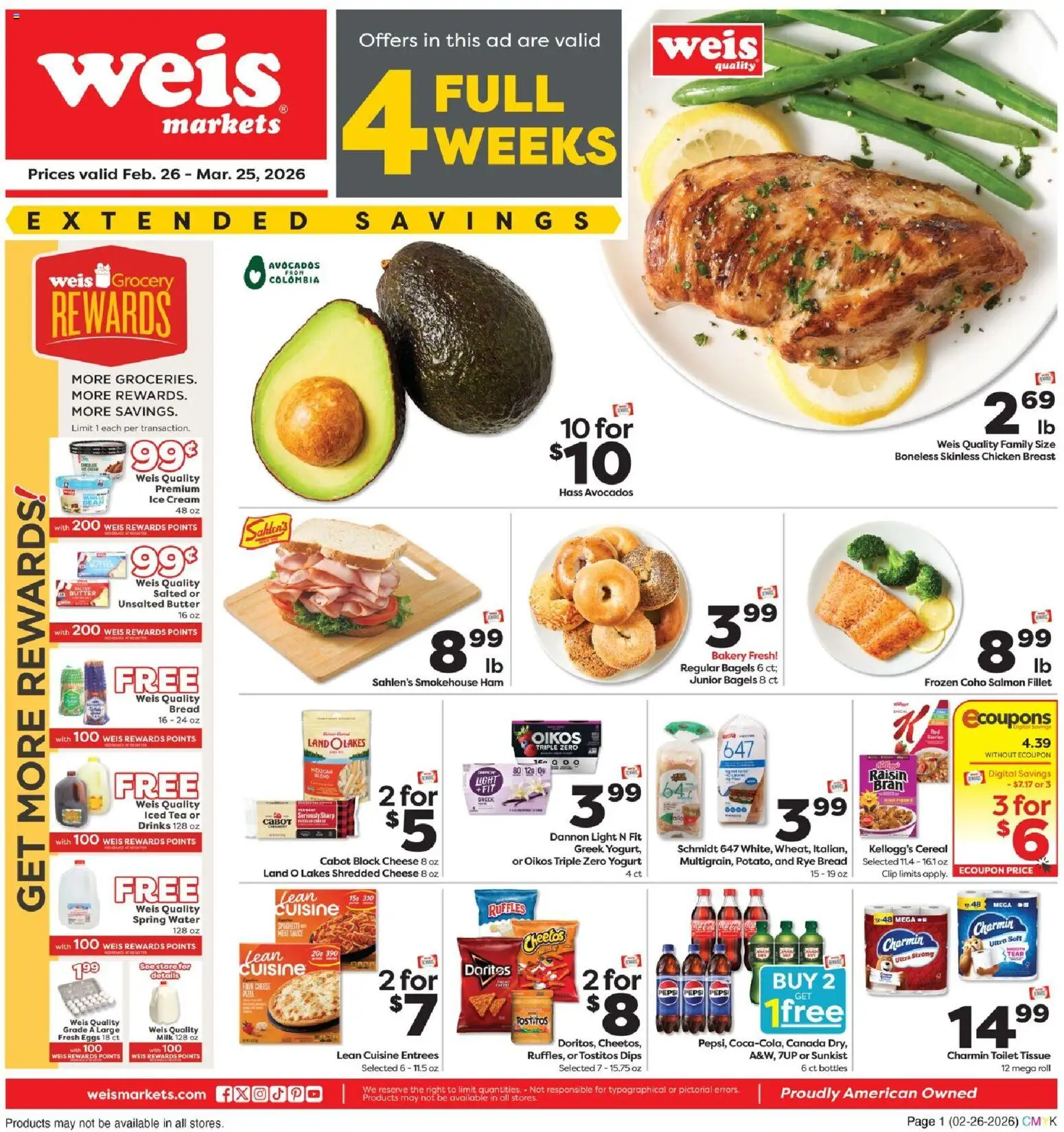 Weis Monthly Ad - page 1- valid from 02/26/2026