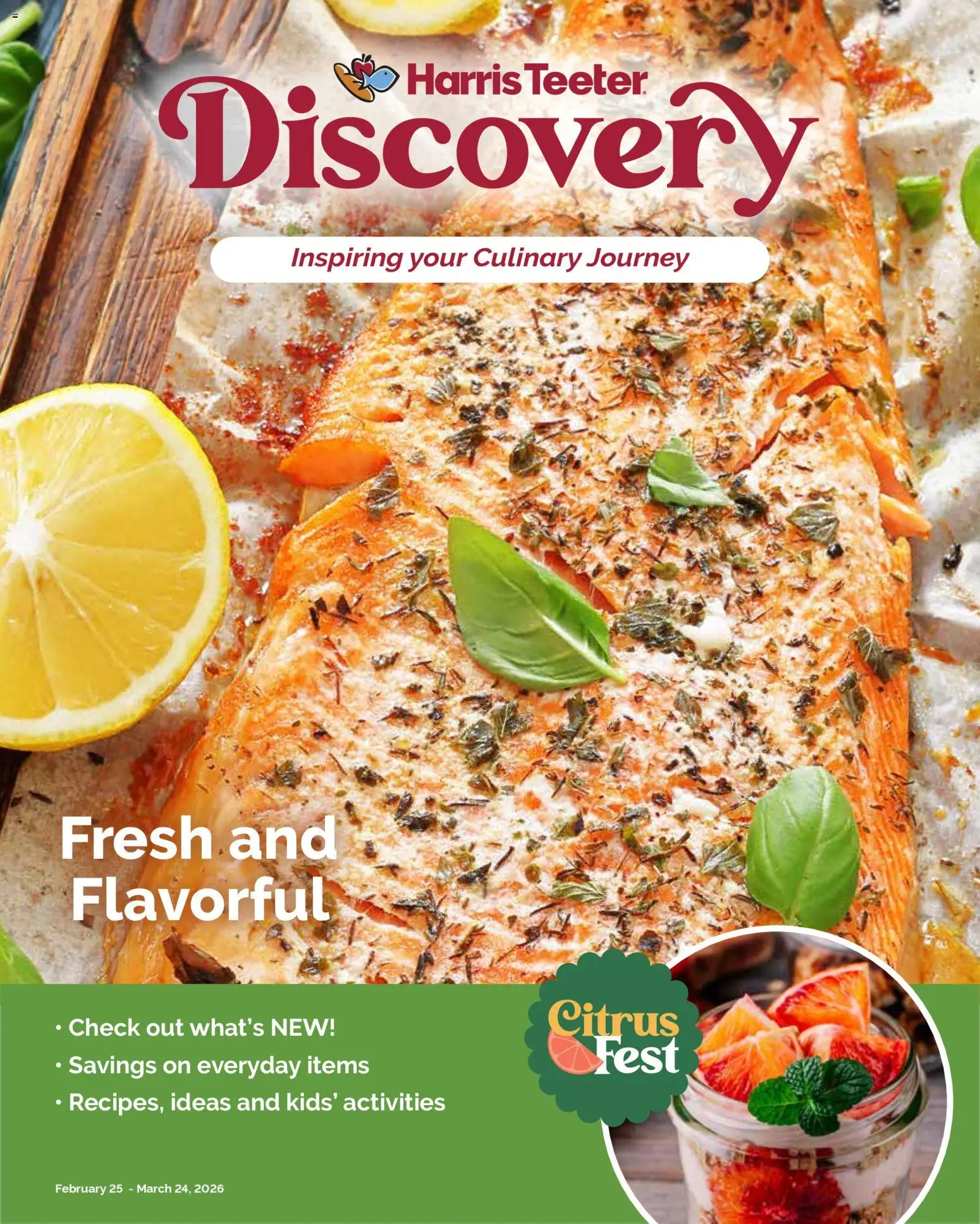Harris Teeter Monthly Ad - page 1- valid from 02/25/2026