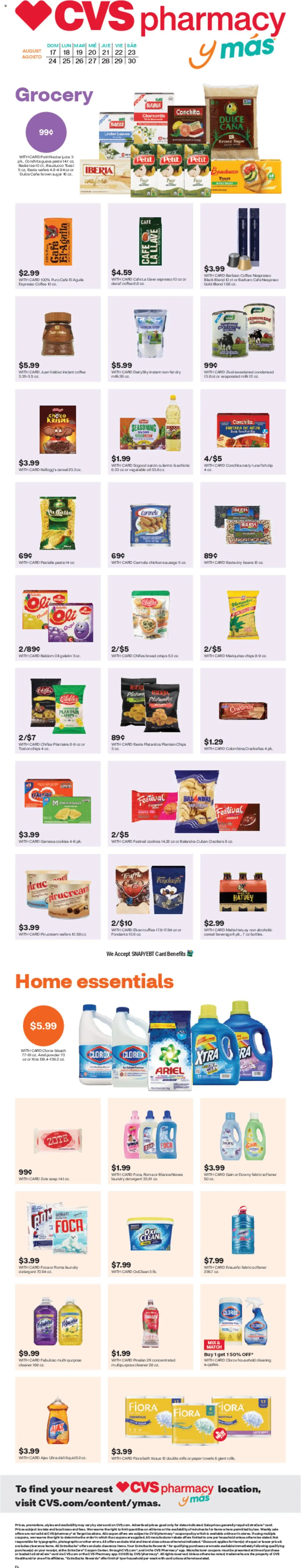 CVS Pharmacy y más - page 1- valid from 08/17/2025