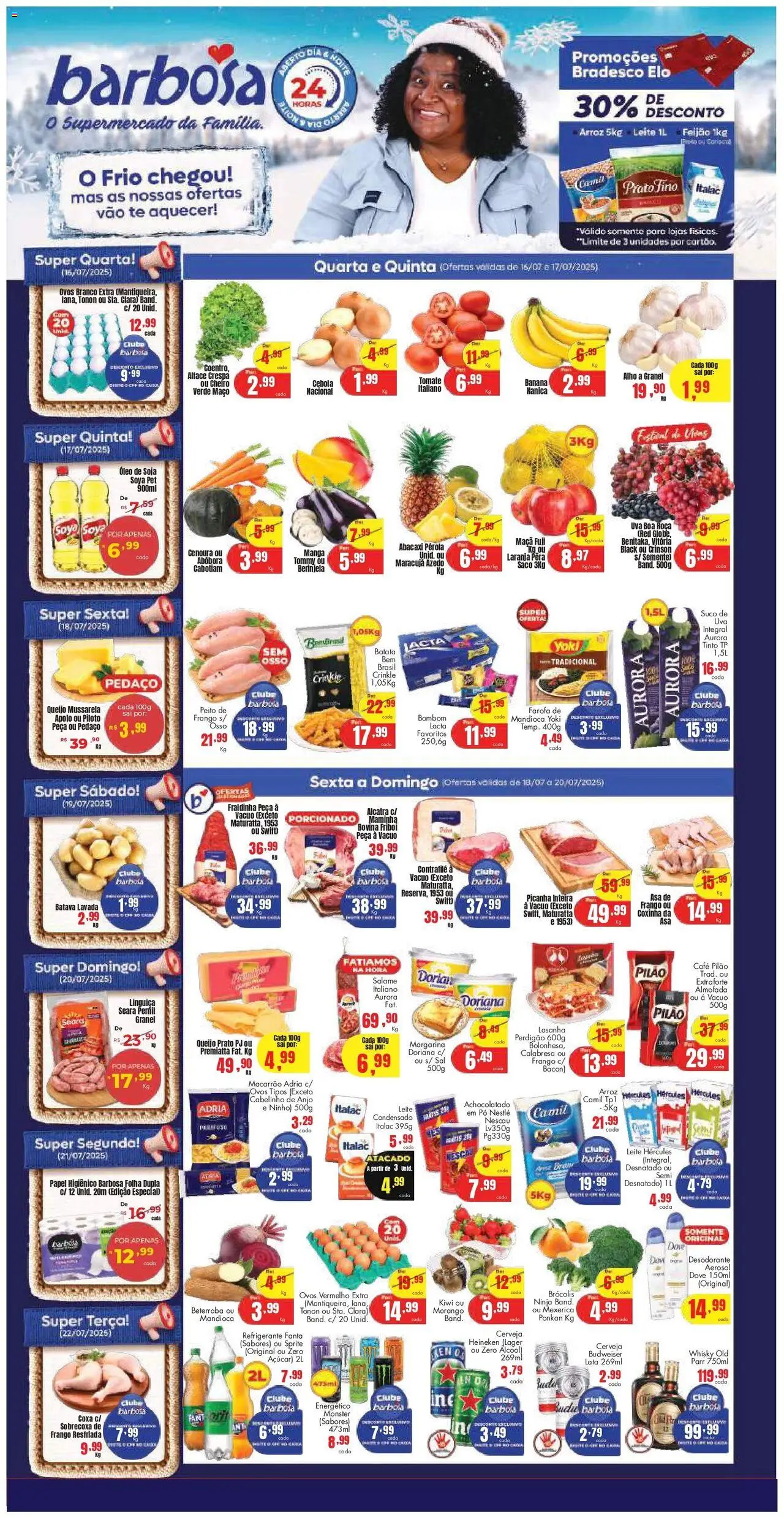 Barbosa Supermercados - Ofertas da semana - página 1- válido a partir de 16/07/2025
