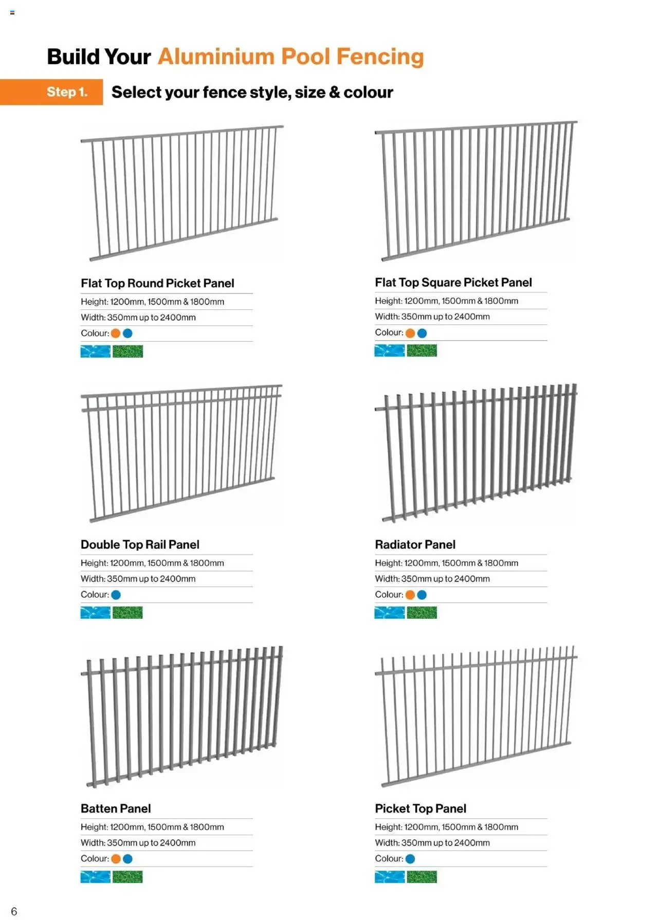Bunnings Warehouse - Protectoral Aluminium and Glass Fencing Brochure - page 6- valid from 22/09/2025