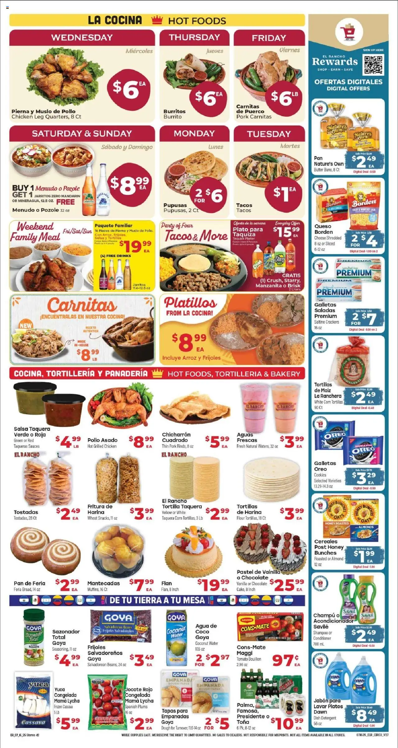 El Rancho Weekly Ad - page 3- valid from 07/16/2025