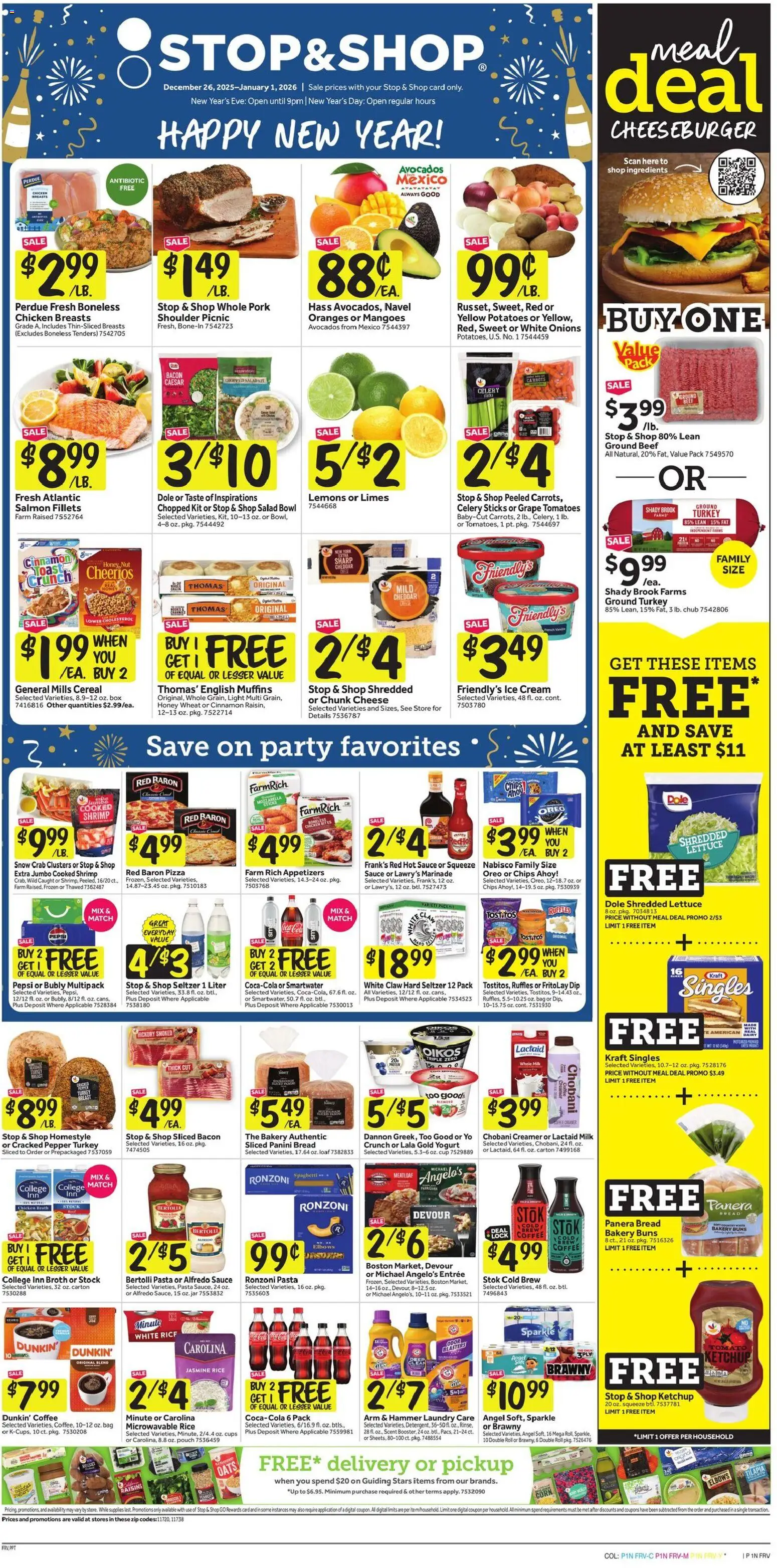 Stop & Shop Weekly Ad - page 1- valid from 12/26/2025