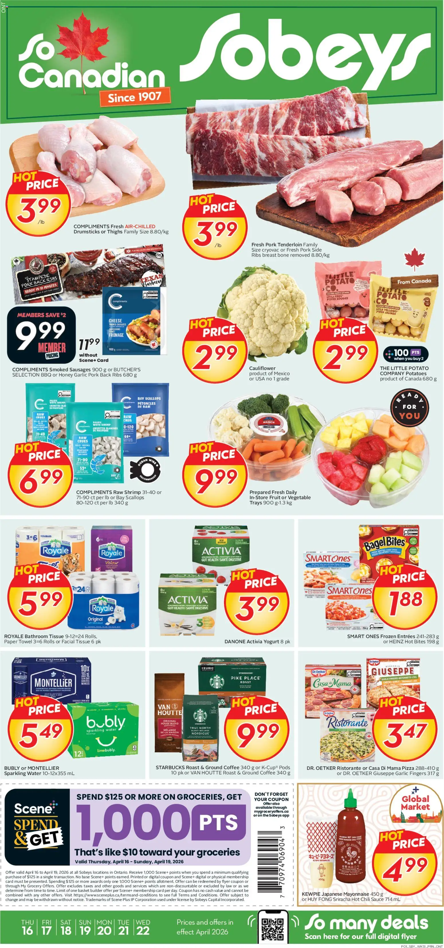 Sobeys weekly flyer / circulaire - page 1- valid from Apr 16, 2026