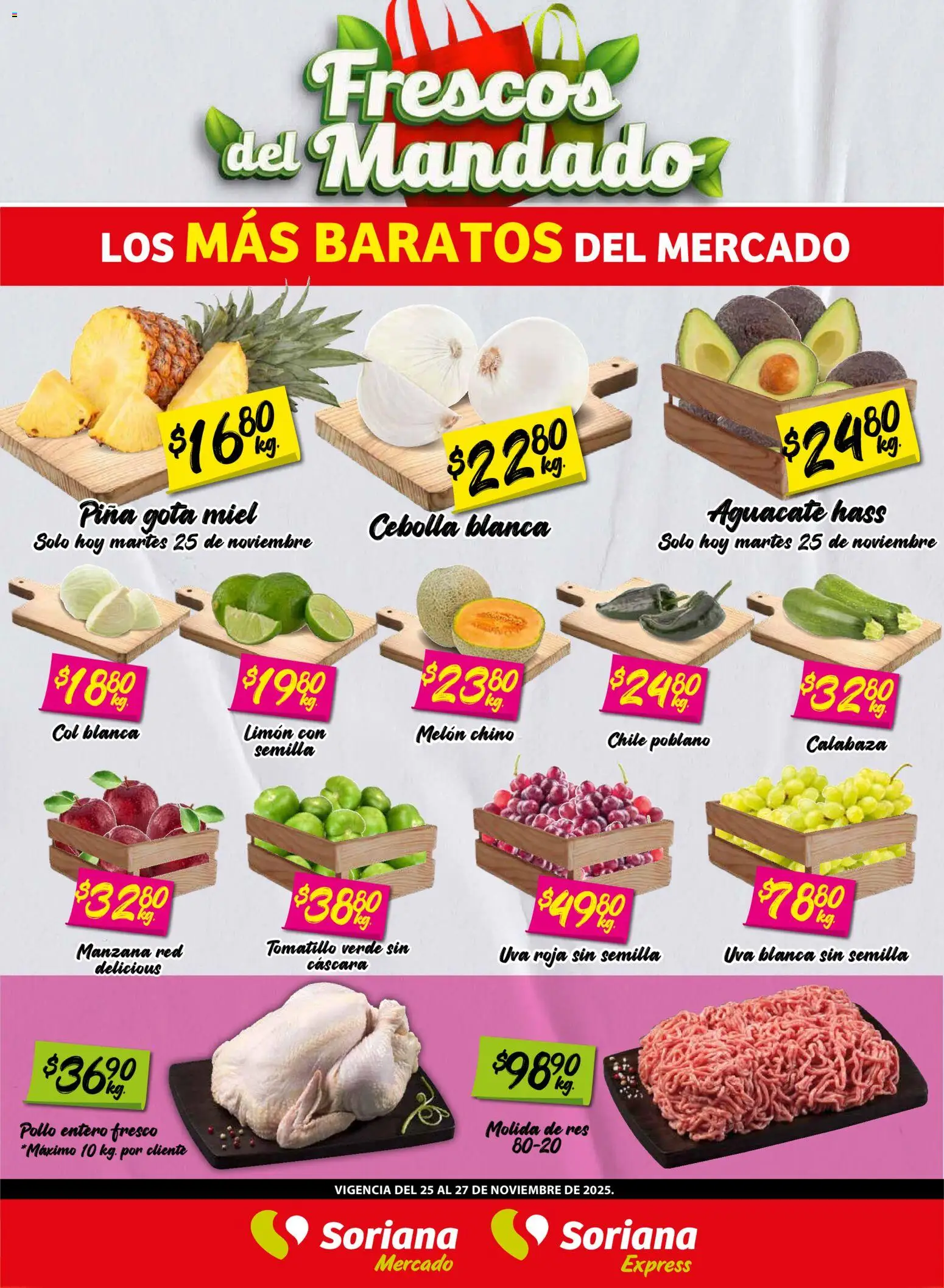 Soriana - Frescos del Mandado Mercado: Saltillo y Torreón - página 1- válido desde 25/11/2025