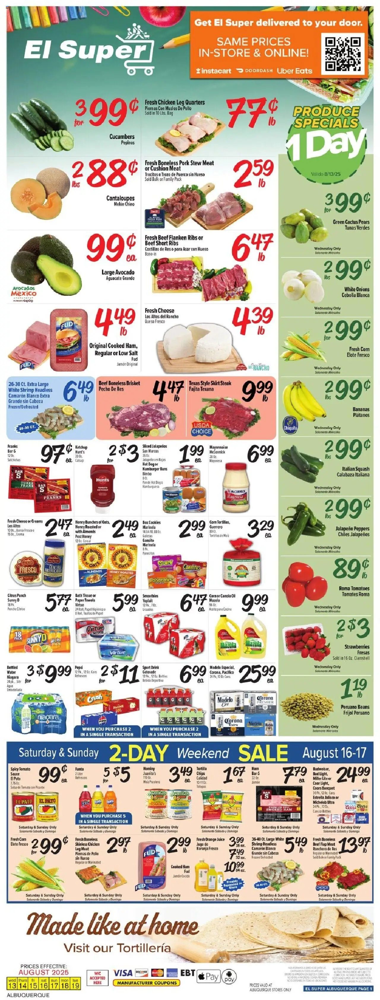 El Super Weekly Ad - NM - page 1- valid from 08/13/2025