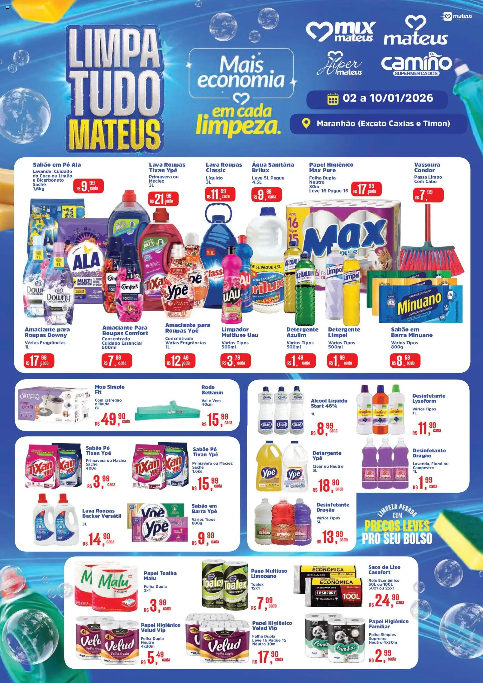 Mateus - Ofertas Limpeza - página 1- válido a partir de 02/01/2026
